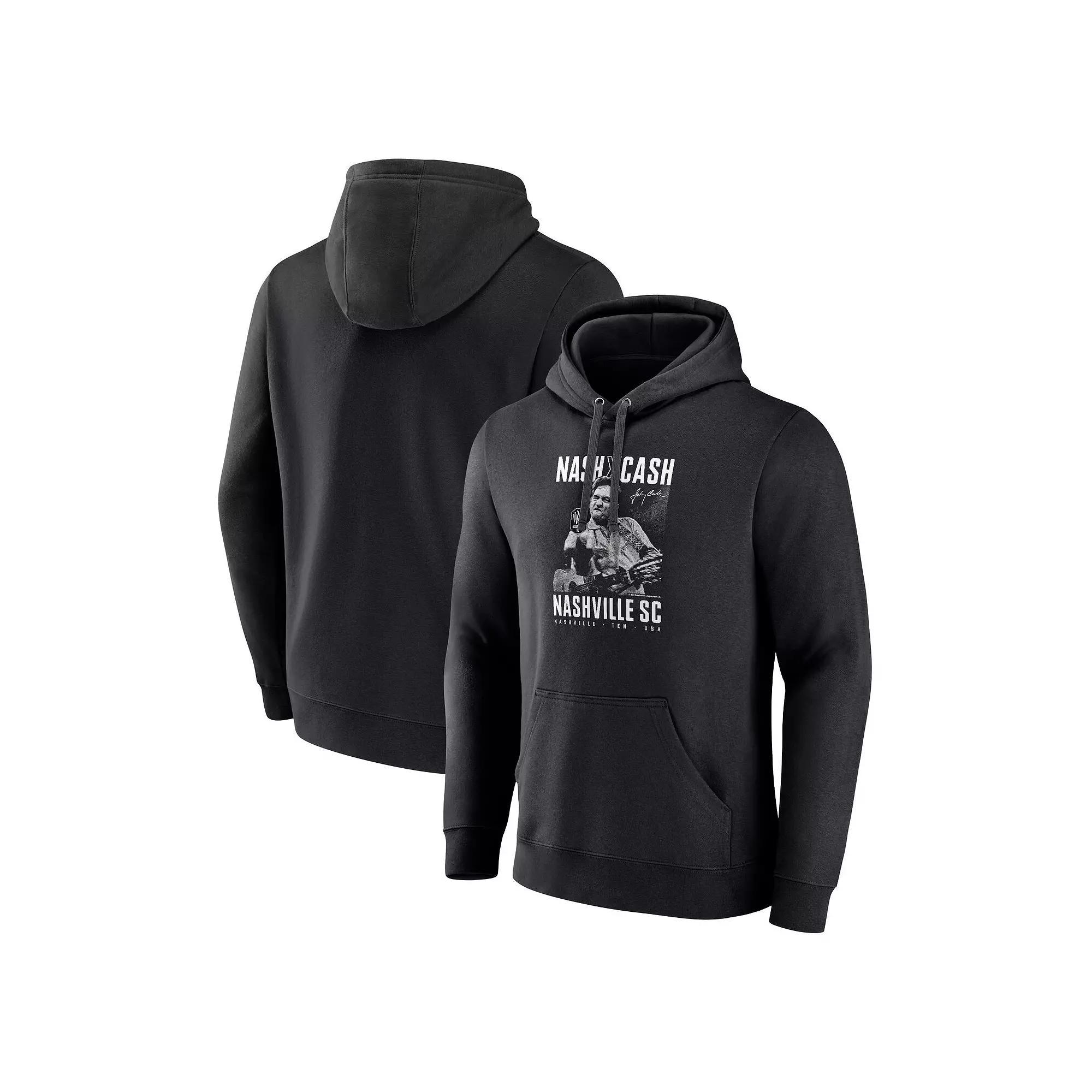 Men's Fanatics Black Nashville SC Johnny Cash Finger Pullover Hoodie, Size: 2XL, Mls Black Product Image