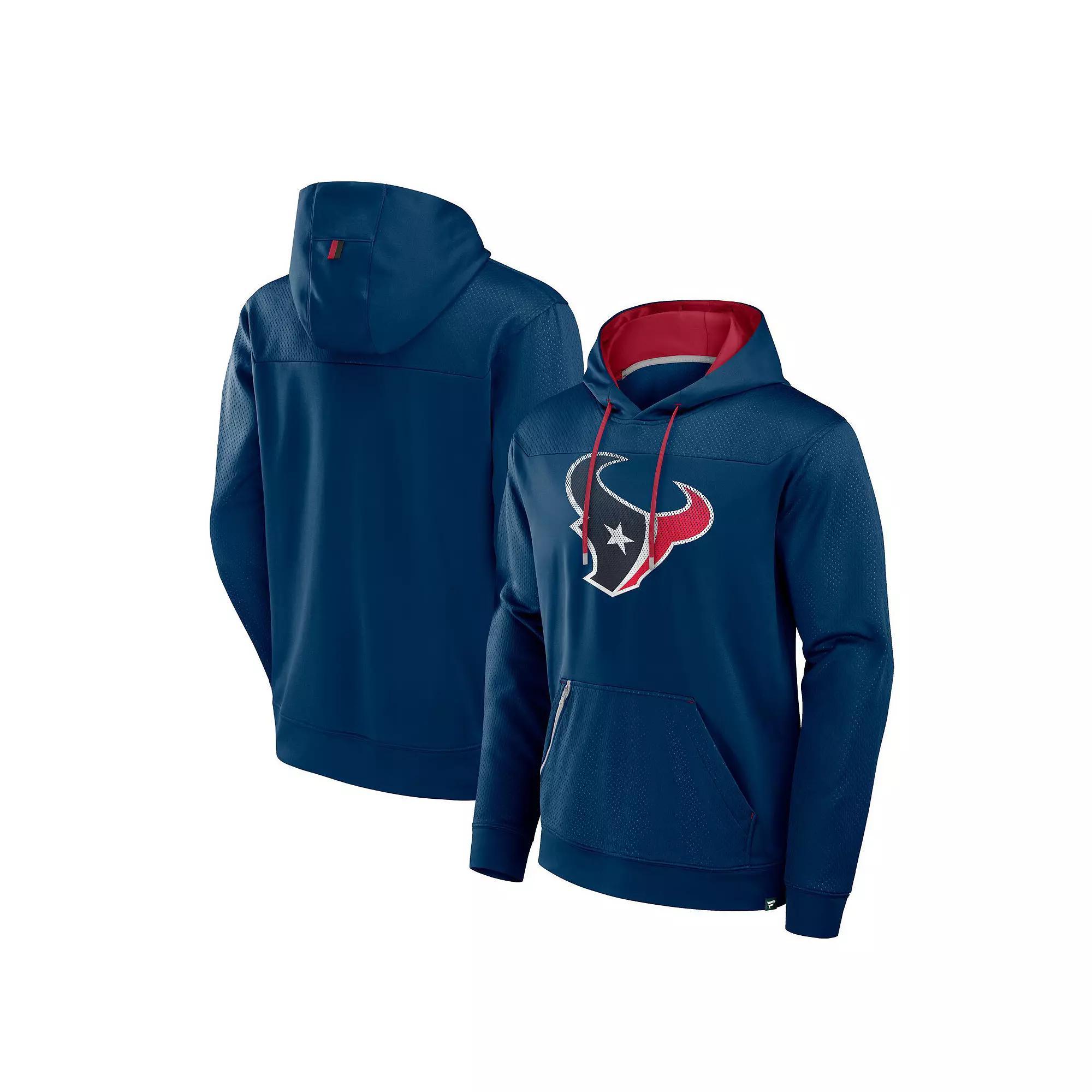 Men's Fanatics Navy Houston Texans Defender Dot Faded Pullover Hoodie, Size: Large, Blue Product Image