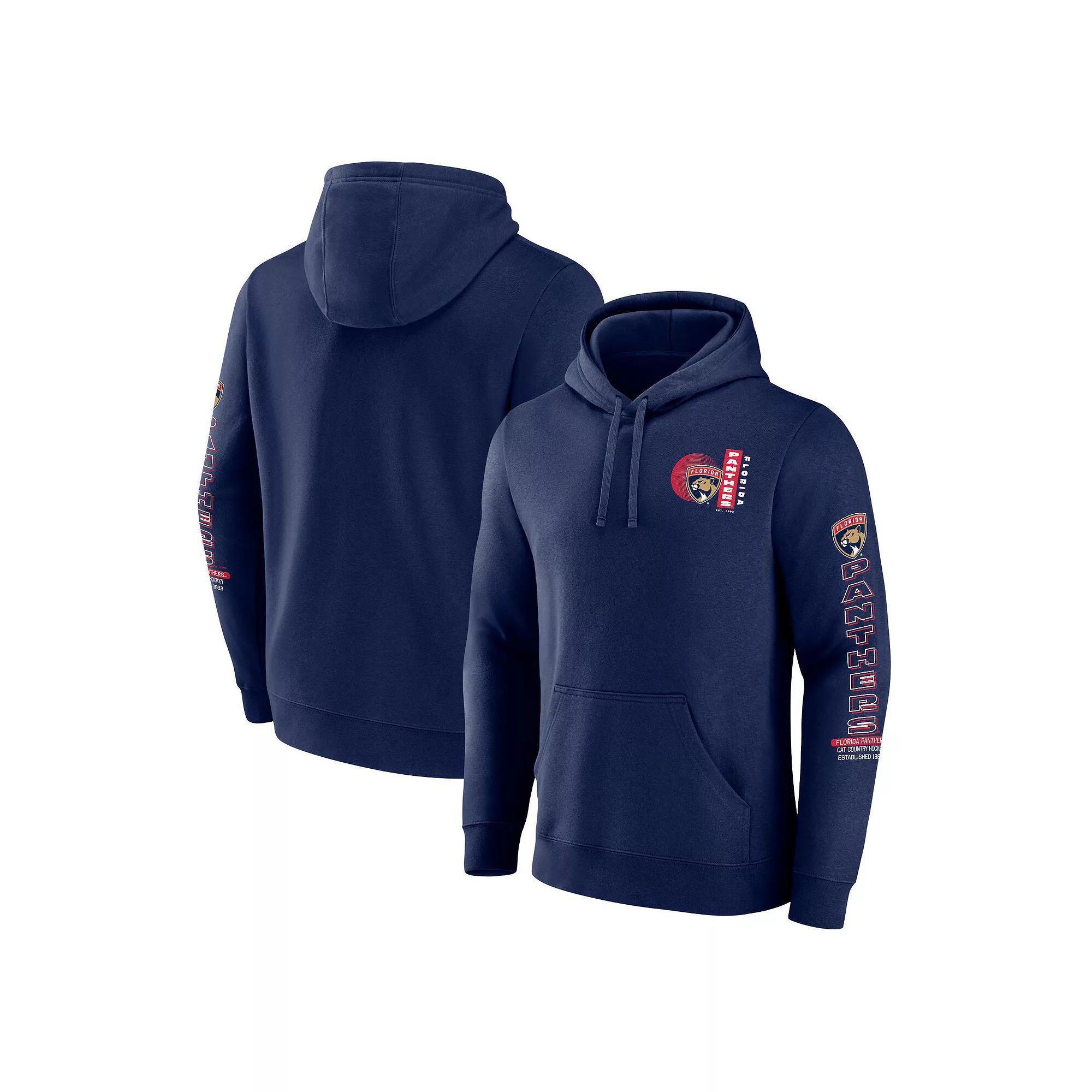 Men's Fanatics Navy Florida Panthers Revolution Pullover Hoodie, Size: 2XL, Pnt Blue Product Image