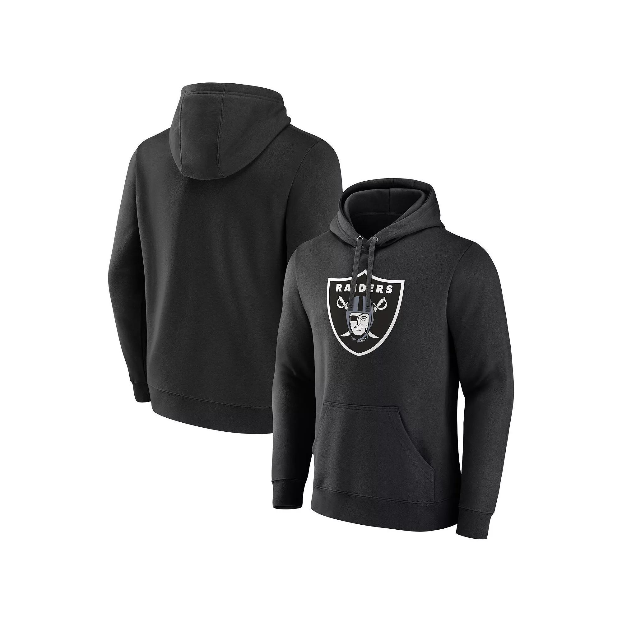 Men's Fanatics Black Las Vegas Raiders Primary Logo Fleece Pullover Hoodie, Size: 4XL, Lvr Black Product Image