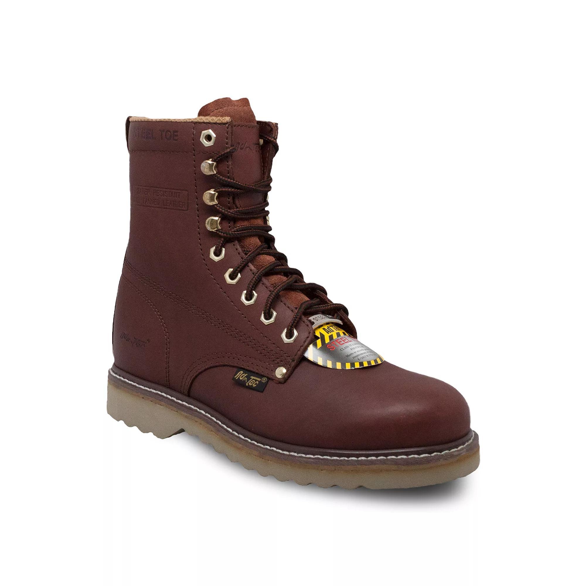 AdTec 1312 Men's Steel Toe Work Boots, Size: 7 Wide, Redwood Product Image