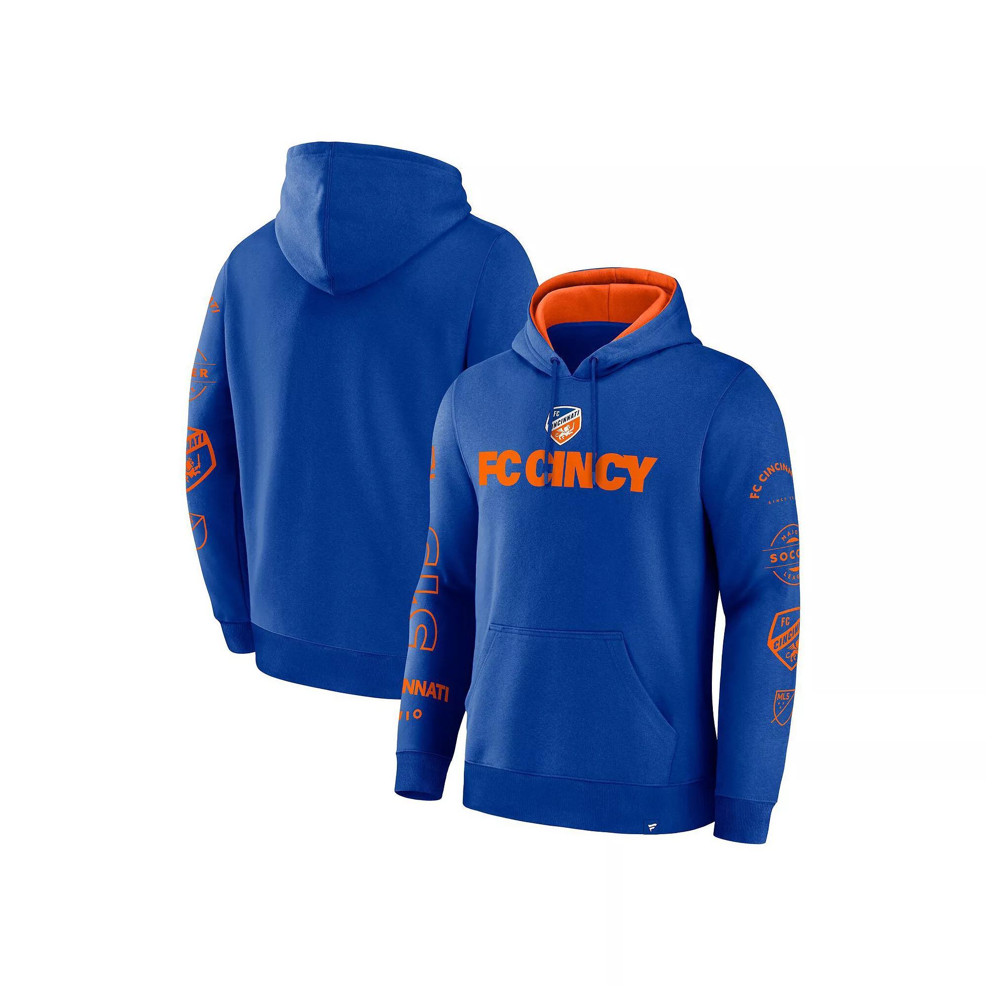 Men's Fanatics  Royal FC Cincinnati Penalty Kick Legacy Pullover Hoodie, Size: 2XL, Fcc Blue Product Image