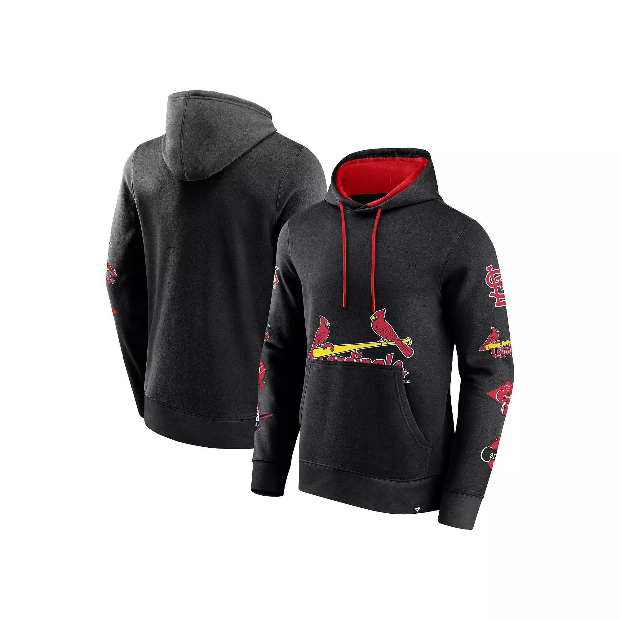 Men's Fanatics Black St. Louis Cardinals Wild Winner Pullover Hoodie, Size: Medium Product Image
