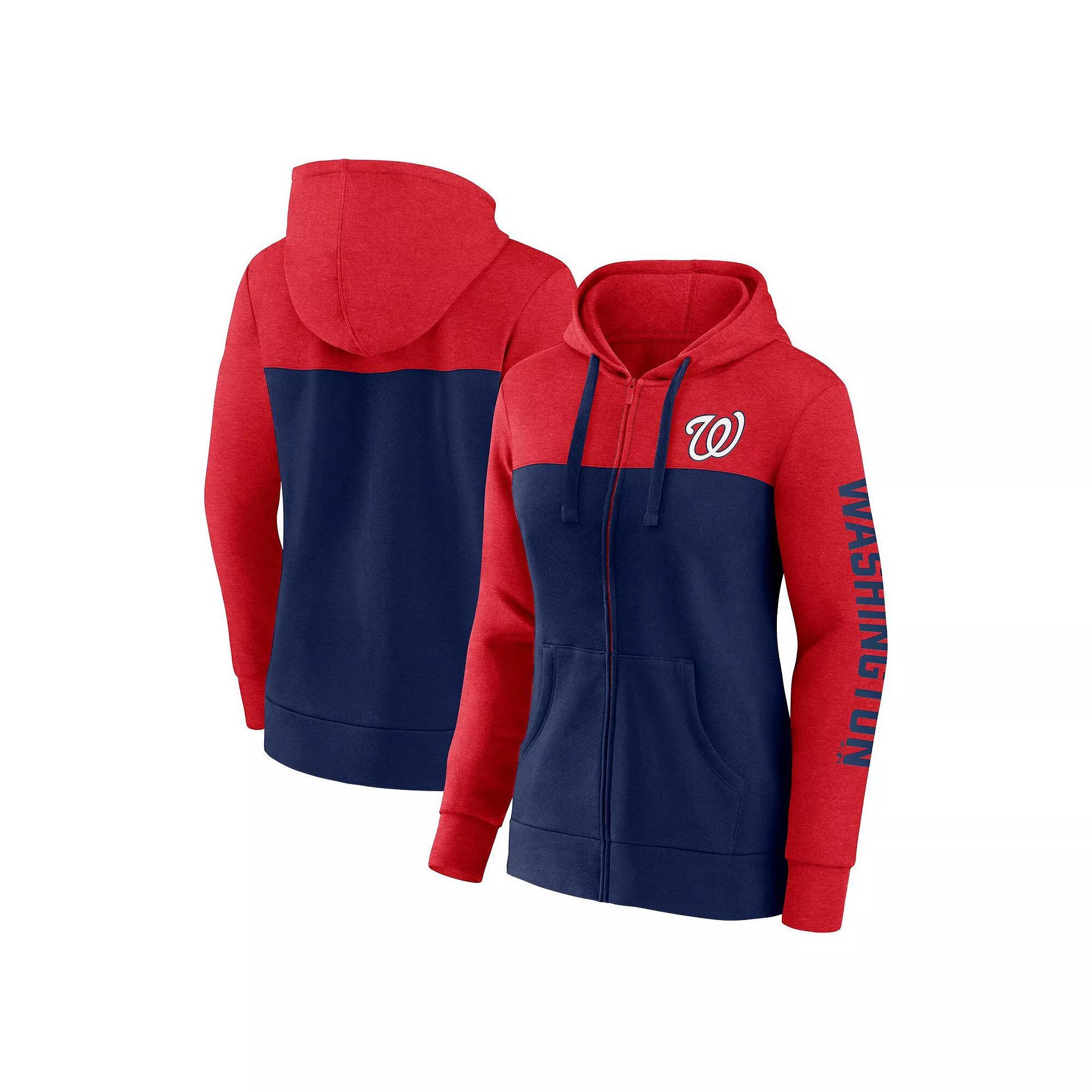 Women's Fanatics Branded Red/Navy St. Louis Cardinals City Ties Hoodie Full-Zip Sweatshirt, Size: Medium Product Image