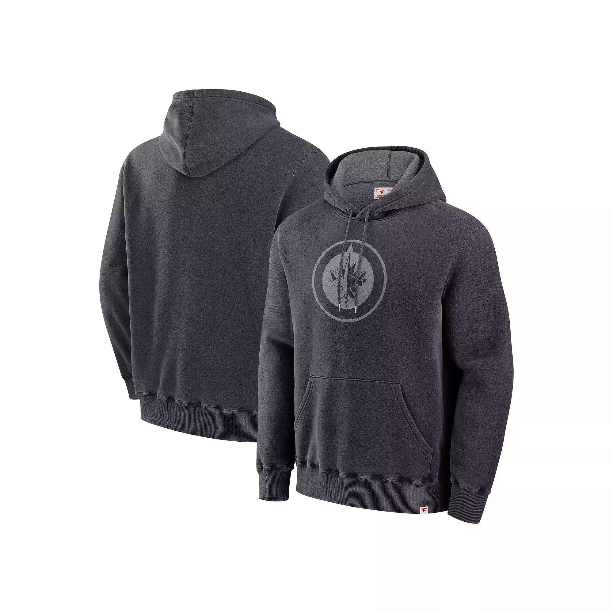 Men's Fanatics Black Calgary Flames Pullover Hoodie, Size: XL, Flm Black Product Image