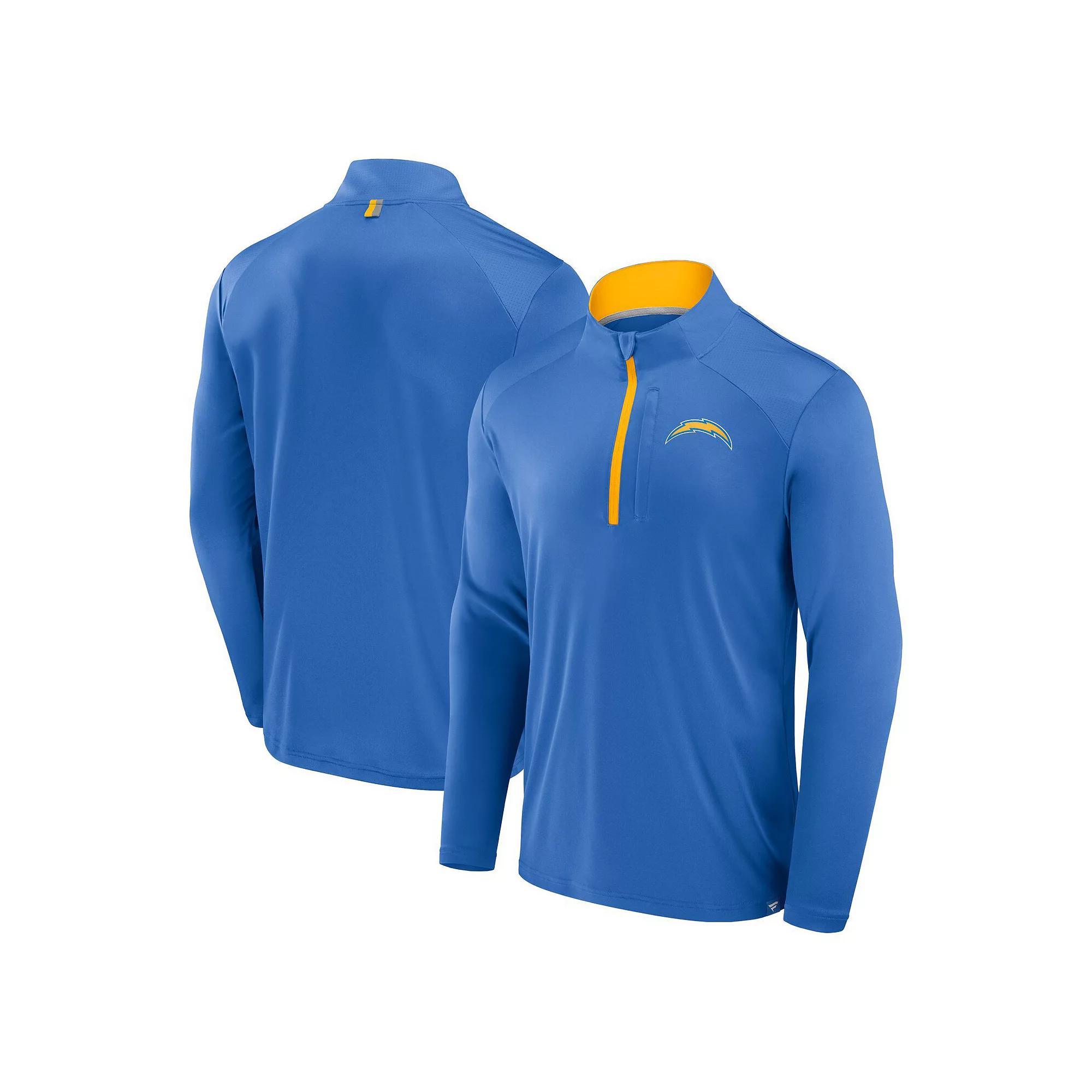 Men's Fanatics Powder Blue Los Angeles Chargers Defender Long Sleeve Quarter-Zip Jacket, Size: 3XL, Light Product Image
