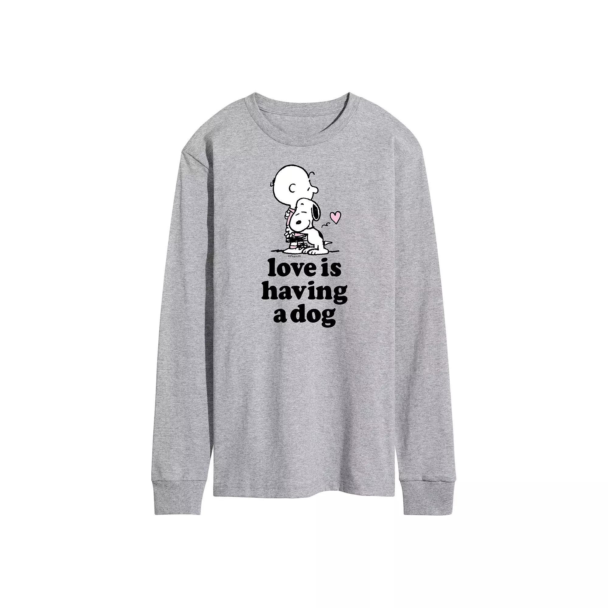 Mens Peanuts Love Is Having A Dog Long Sleeve Tee Product Image