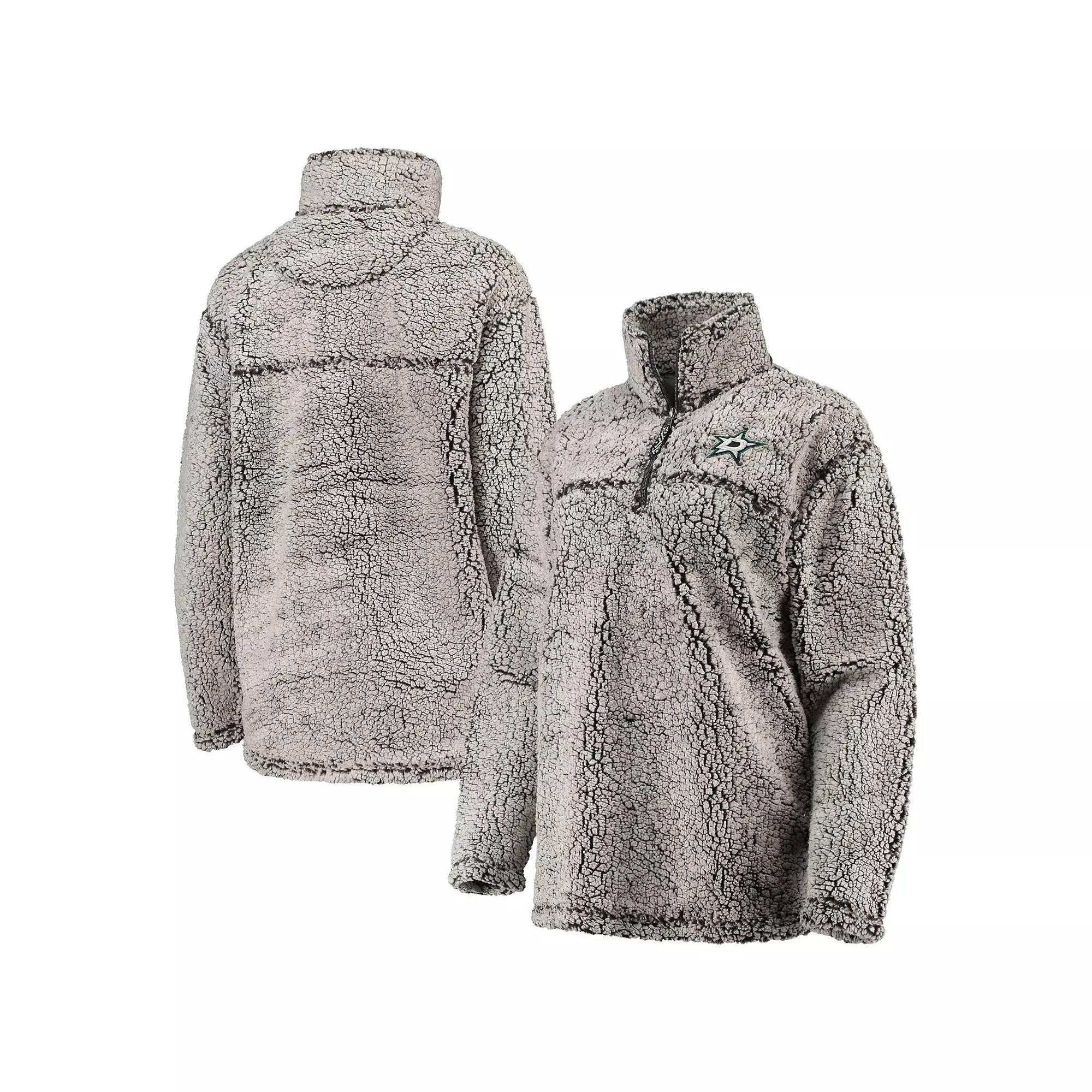 Women's G-III 4Her by Carl Banks Gray Toronto Maple Leafs Sherpa Quarter-Zip Pullover Jacket, Size: Small, Mpl Grey Product Image