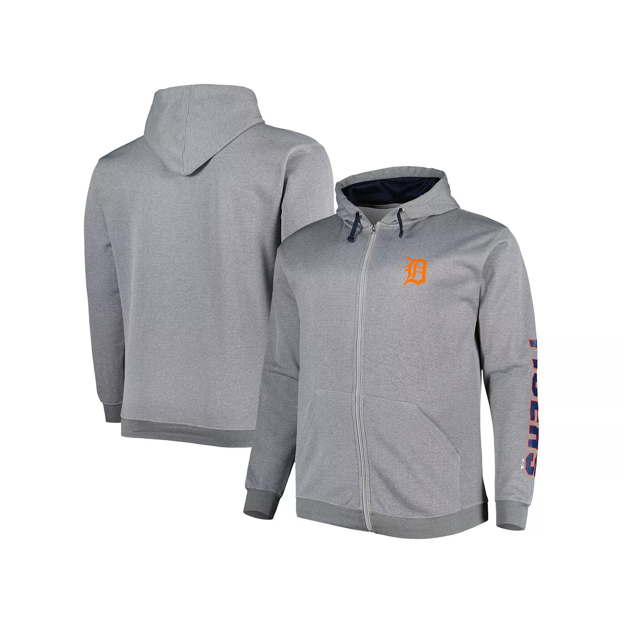 Mens Profile Ash Detroit Tigers Big & Tall Pullover Hoodie Product Image