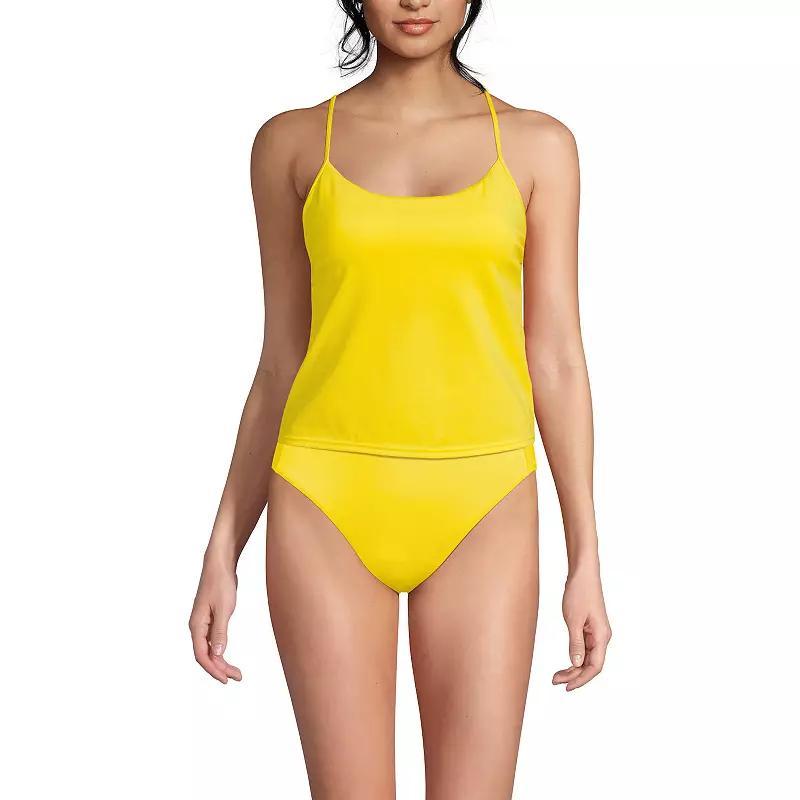 Women's Lands' End Tugless QuickDry Adjustable Strappy Back Swim Top, Size: 12, Bright Blue Blue Product Image