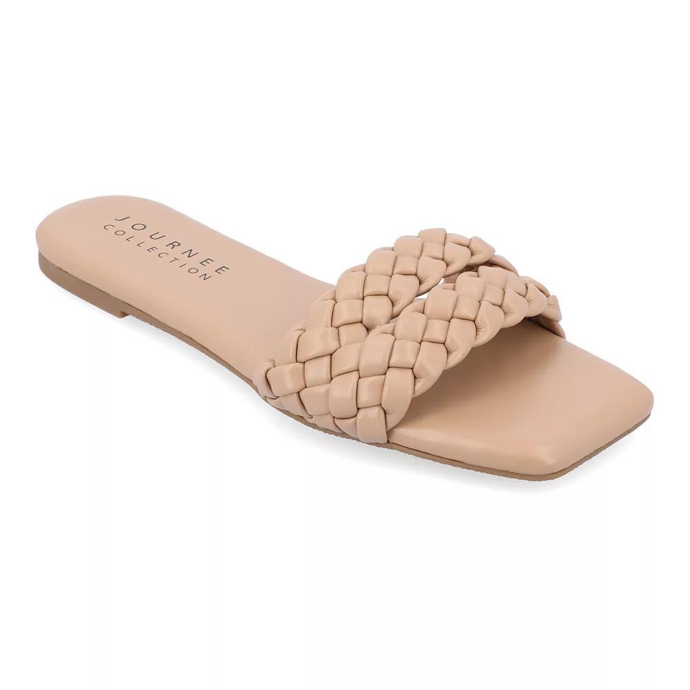 Journee Sawyerr Womens Braided Slide Sandals Product Image