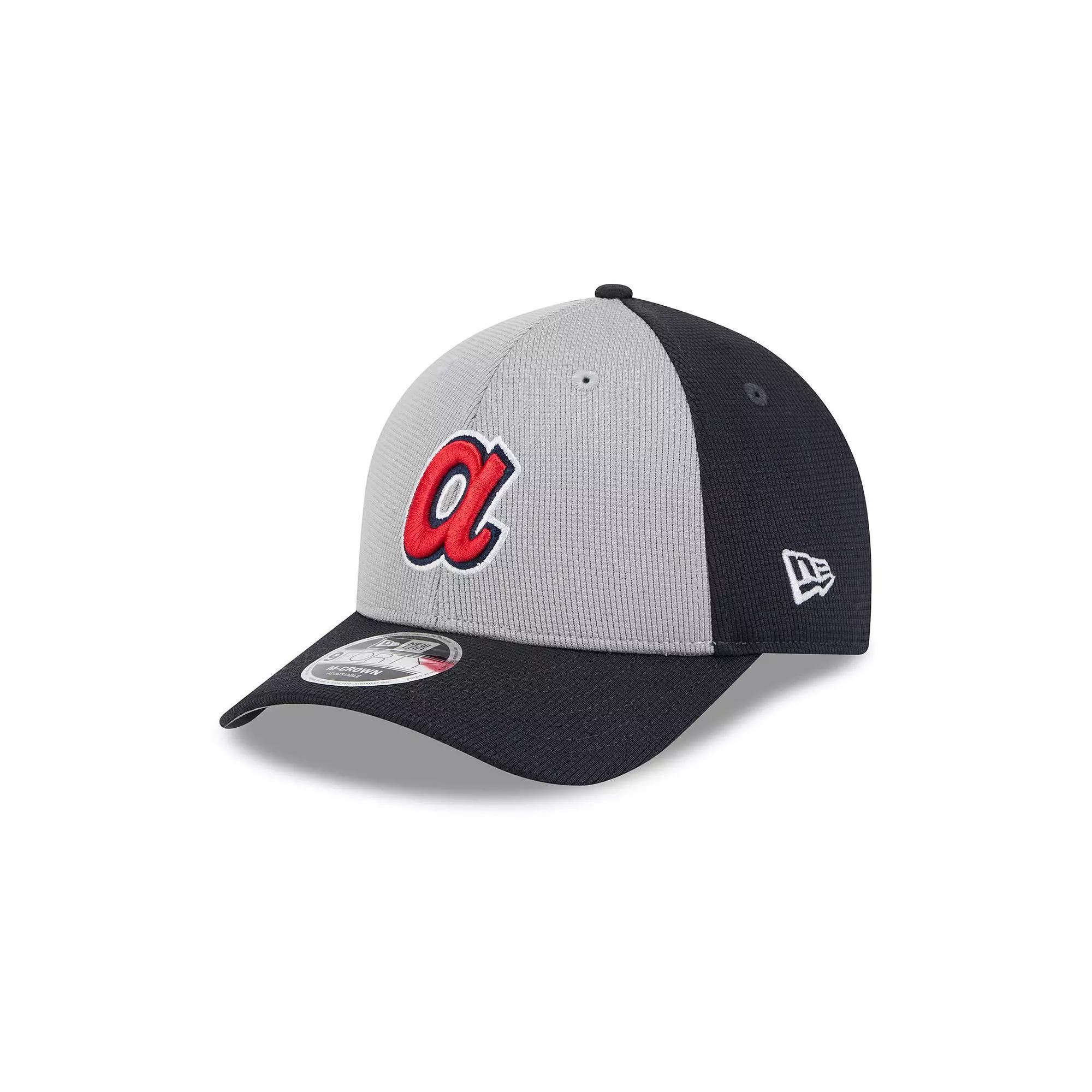 Men's New Era  Navy/Gray Atlanta Braves 2025 Batting Practice 9FORTY M-Crown Adjustable Hat, Blue Product Image