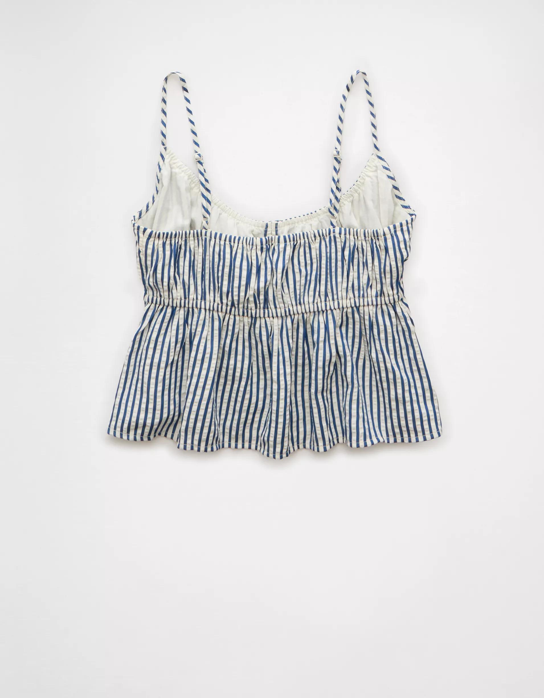 AE Tie Front Seersucker Cami Product Image