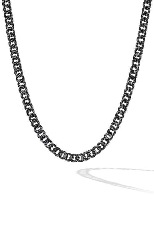 Mens Curb Chain Necklace in Sterling Silver, 6MM Product Image