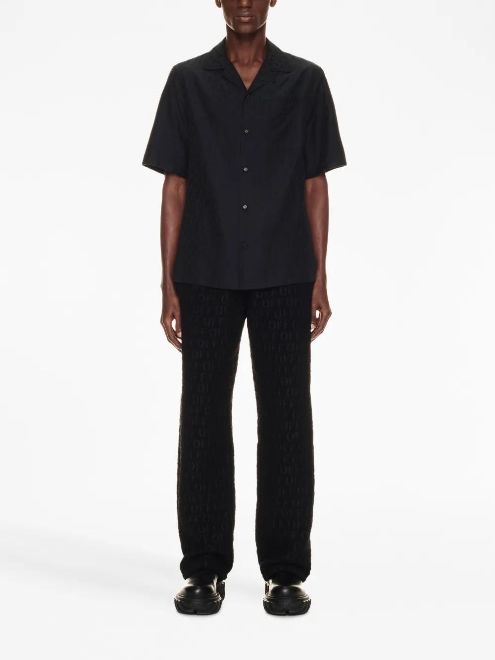 logo-jacquard camp-collar shirt Product Image