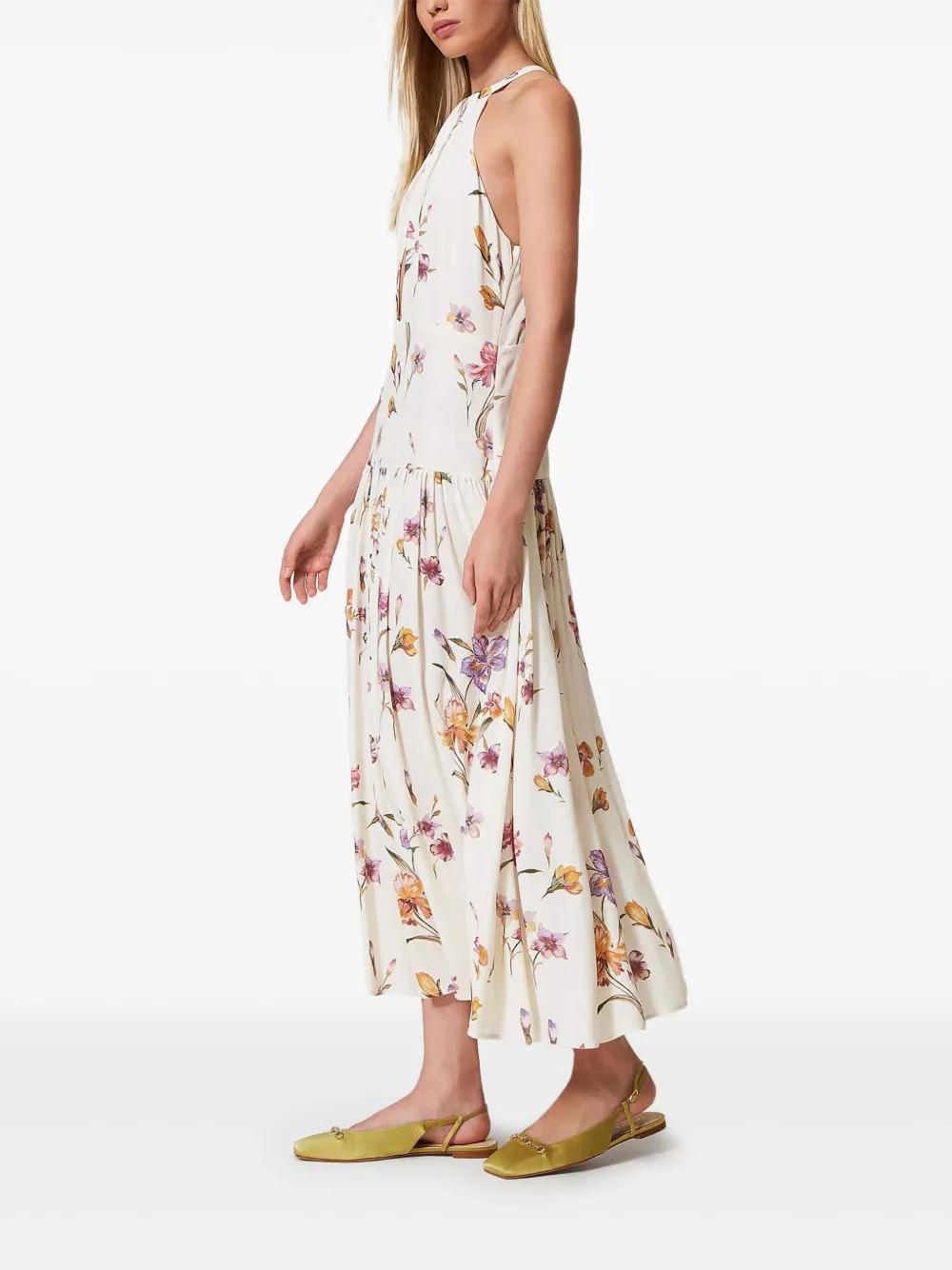floral-print crepe dress Product Image