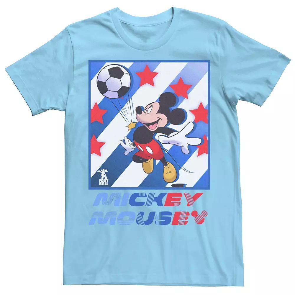 Men's Mickey Classic Mickey Football Star Soccer Tee, Size: Small, Light Blue Product Image