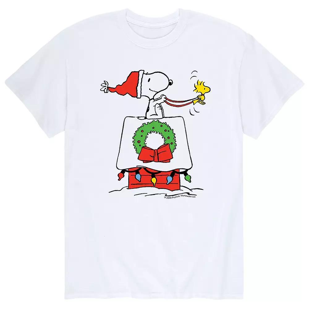 Men's Peanuts Snoopy Sleigh Tee, Size: Medium, White Product Image
