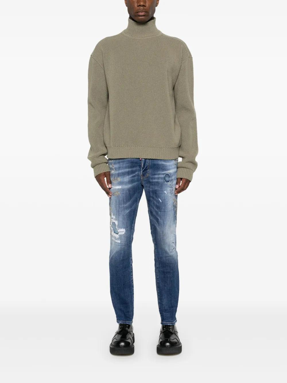 Skater distressed ripped skinny jeans Product Image