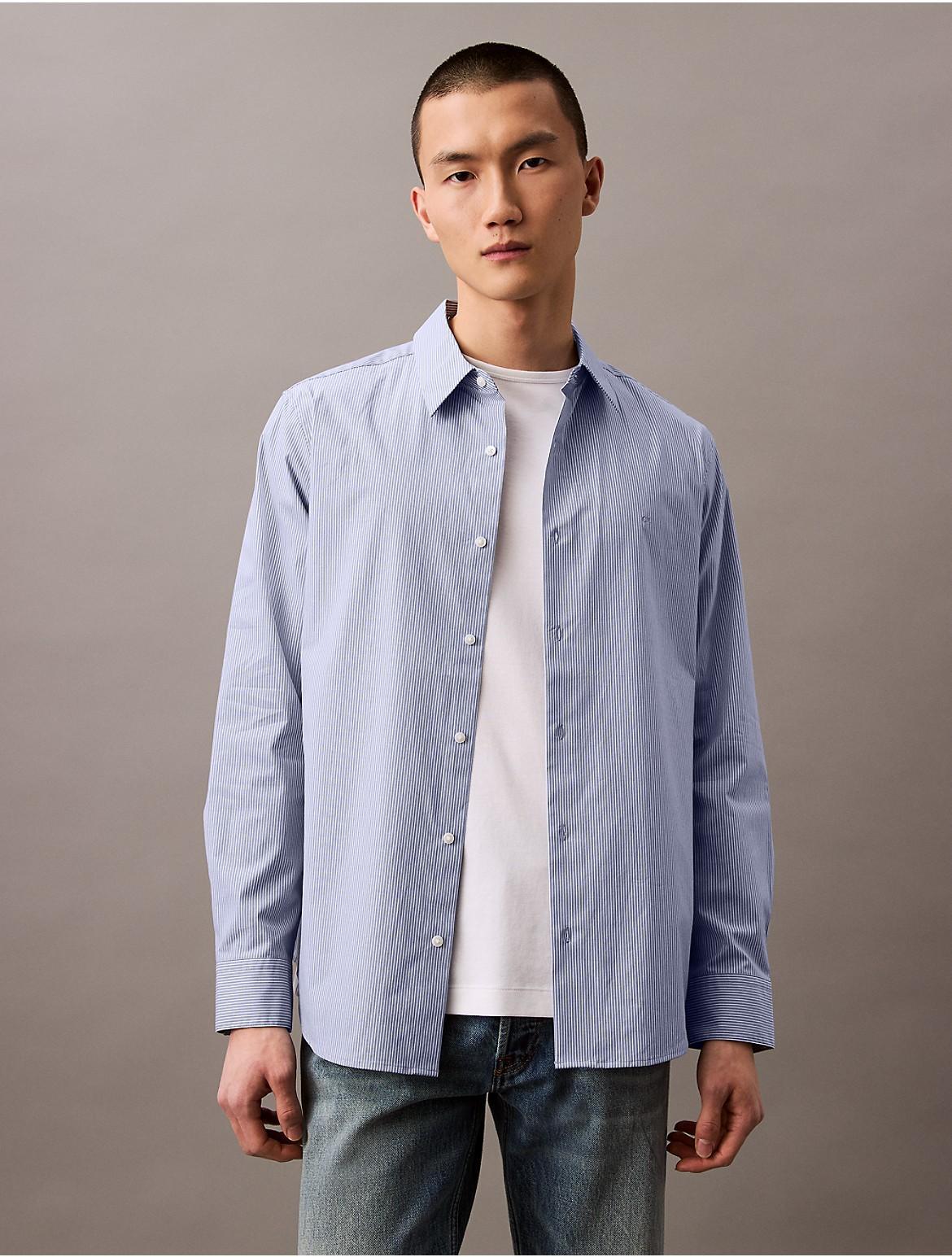 Calvin Klein Men's Solid Oxford Classic Button-Down Shirt - White - S Product Image