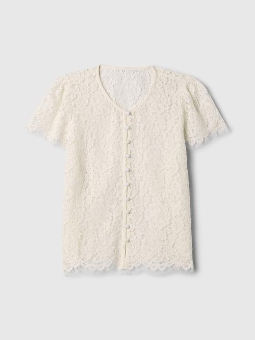 Cap-Sleeve Lace Top Product Image