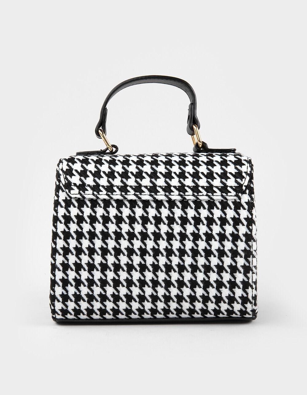 Houndstooth Swing Womens Crossbody Bag - BLK/WHT Product Image