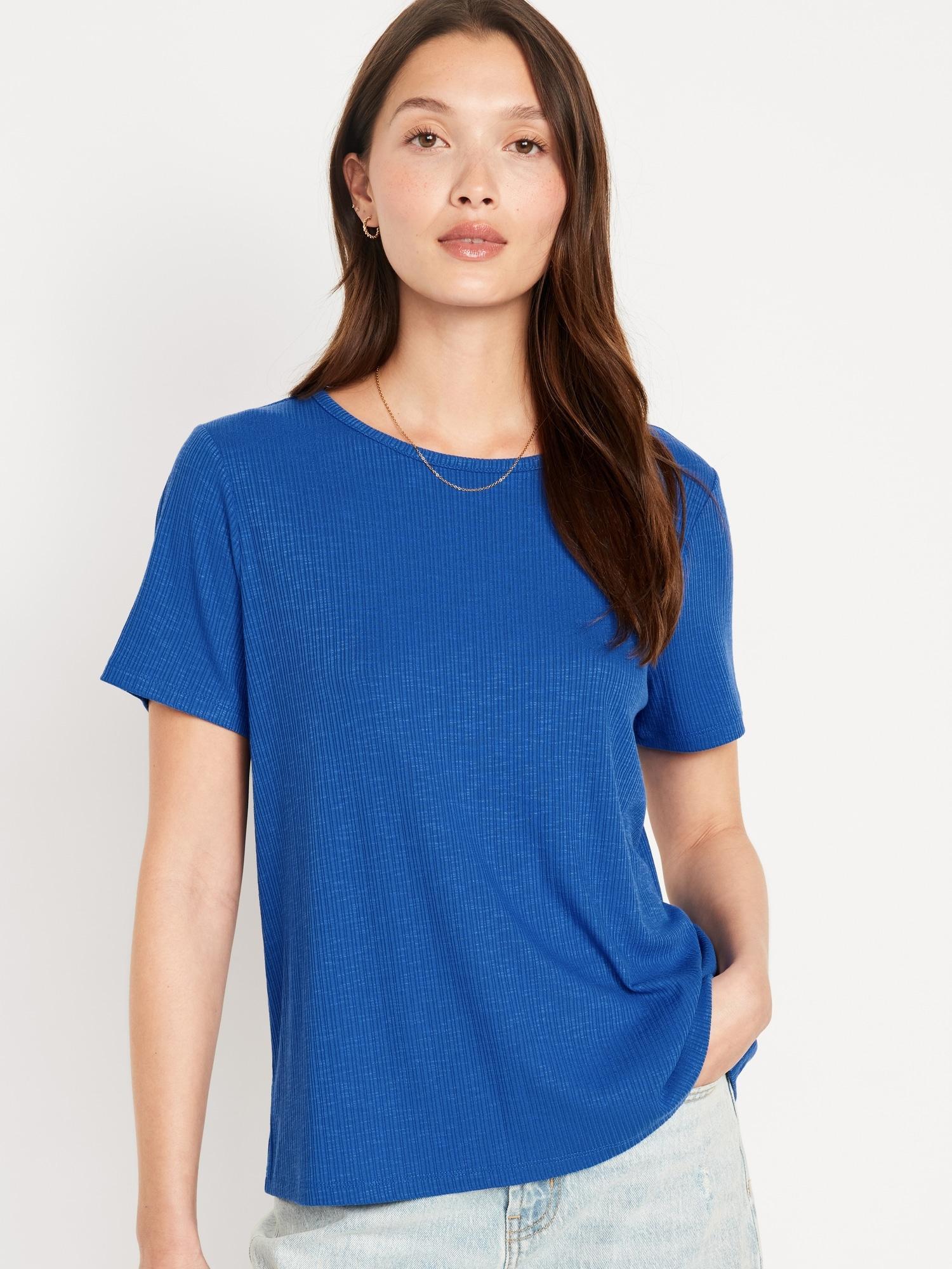 Luxe Ribbed Slub-Knit T-Shirt Product Image