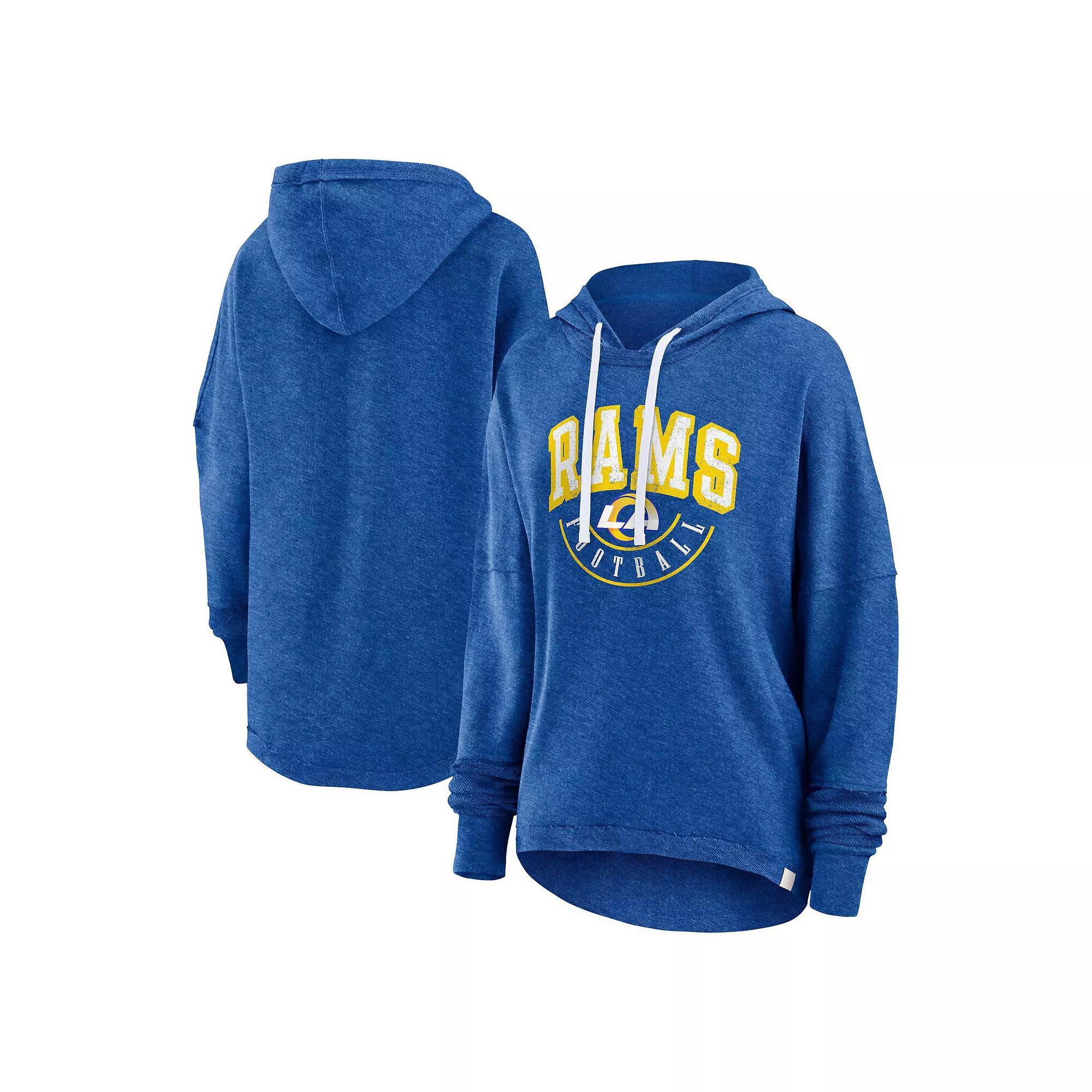 Women's Fanatics Branded Royal Los Angeles Rams Lounge Helmet Arch Pullover Hoodie, Size: Medium, Blue Product Image