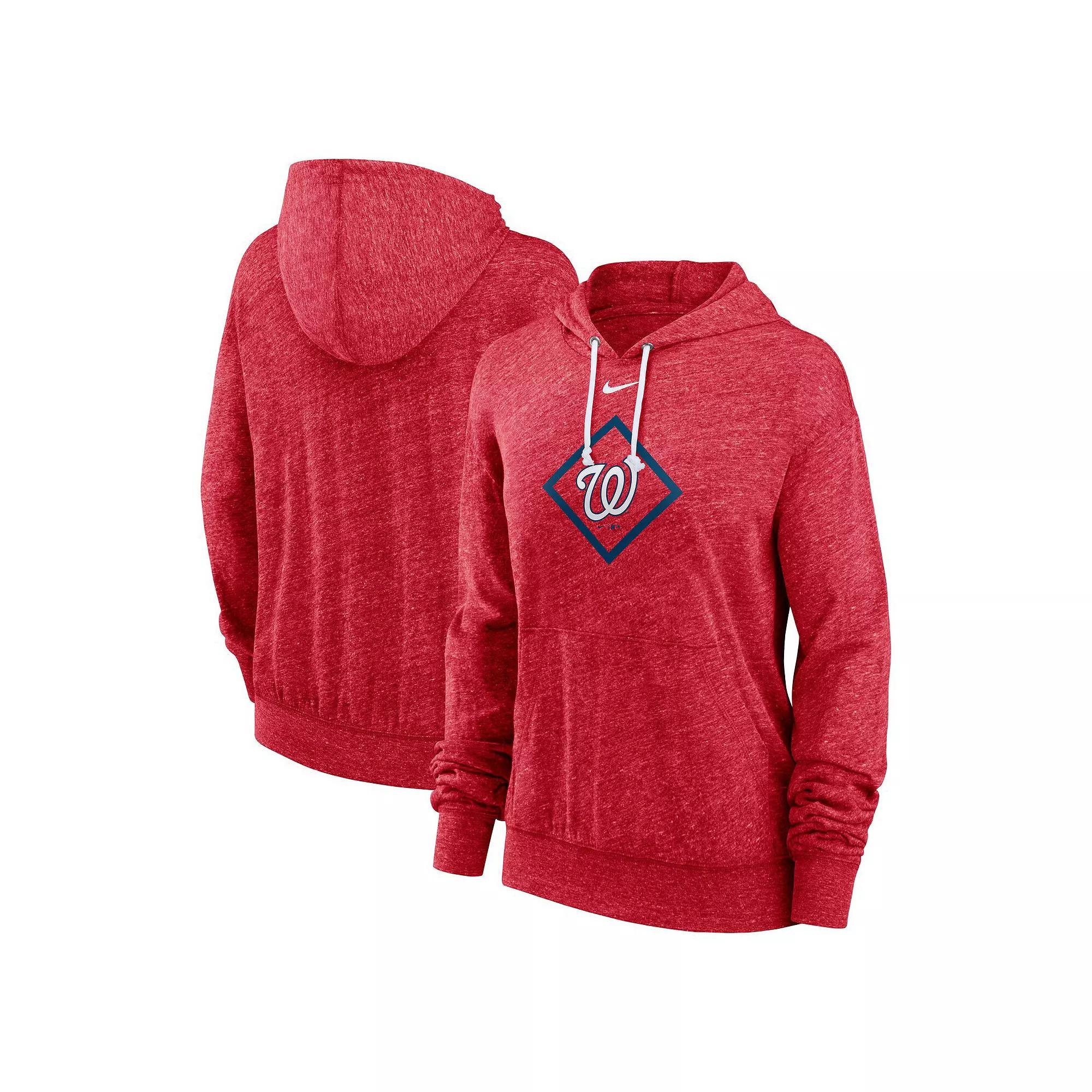 Women's Nike Red Washington Nationals Diamond Icon Gym Vintage Lightweight Hooded Top, Size: Medium Product Image