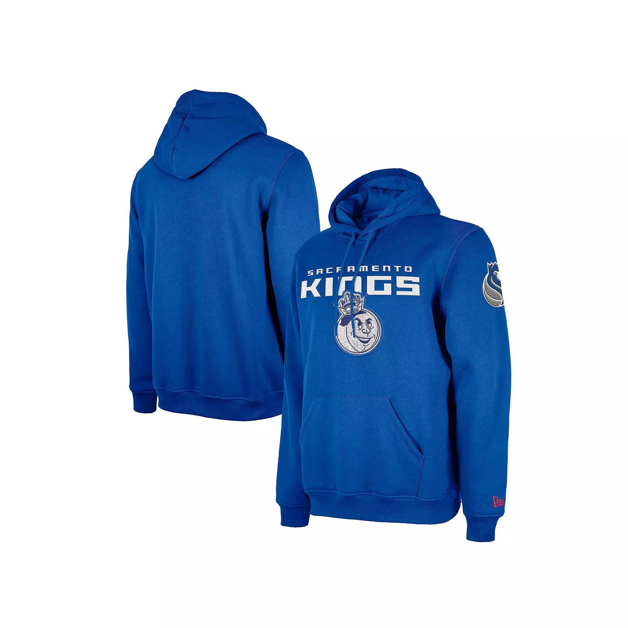 Men's New Era  Royal Milwaukee Bucks 2024/25 City Edition Chenille Heavyweight Pullover Hoodie, Size: 3XL, Blue Product Image