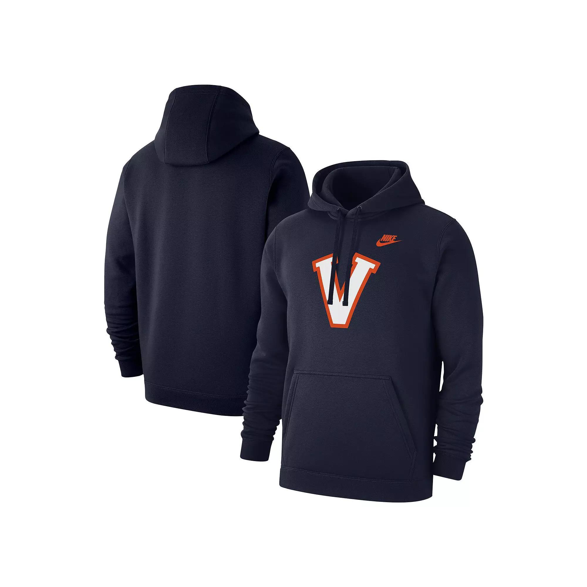 Mens Nike Virginia Cavaliers Vintage Club Fleece Pullover Hoodie Blue Product Image
