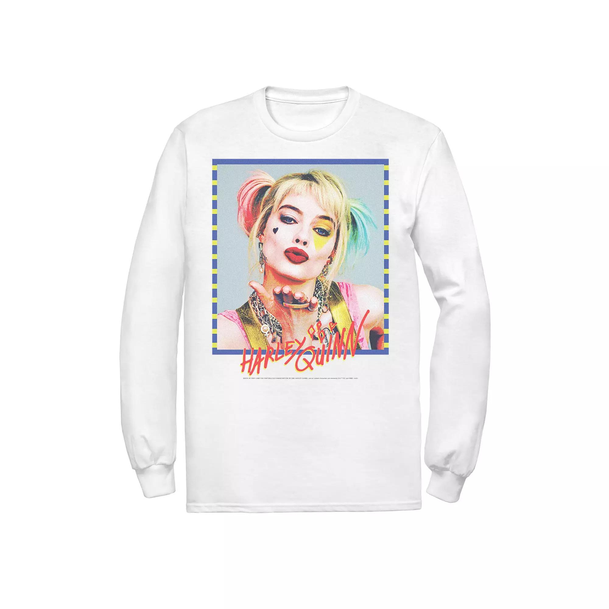 Men's DC Comics Birds Of Prey Harley Quinn Headshot Poster Tee, Size: Large, Black Product Image