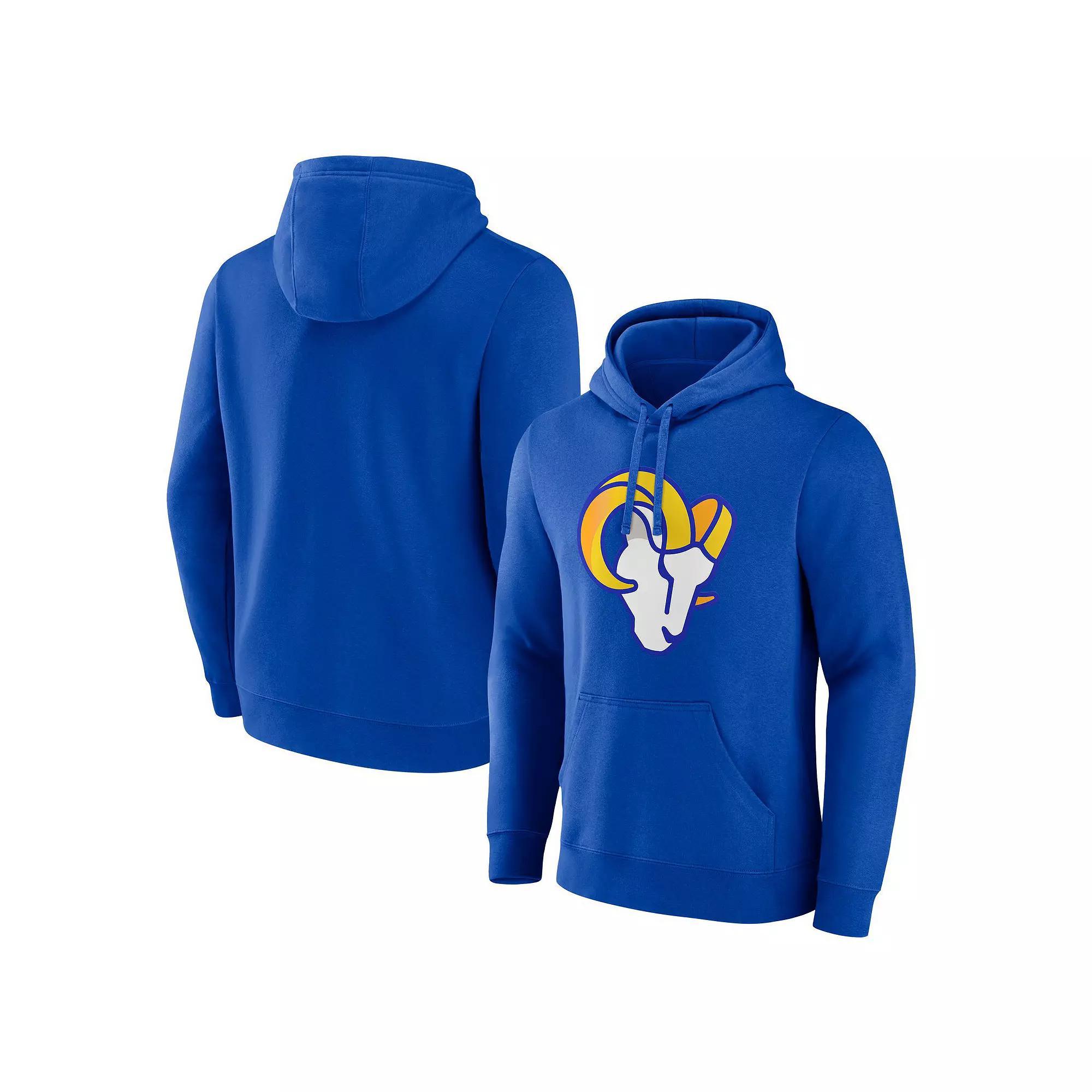 Mens Fanatics Royal Los Angeles Rams Primary Logo Fleece Pullover Hoodie Product Image