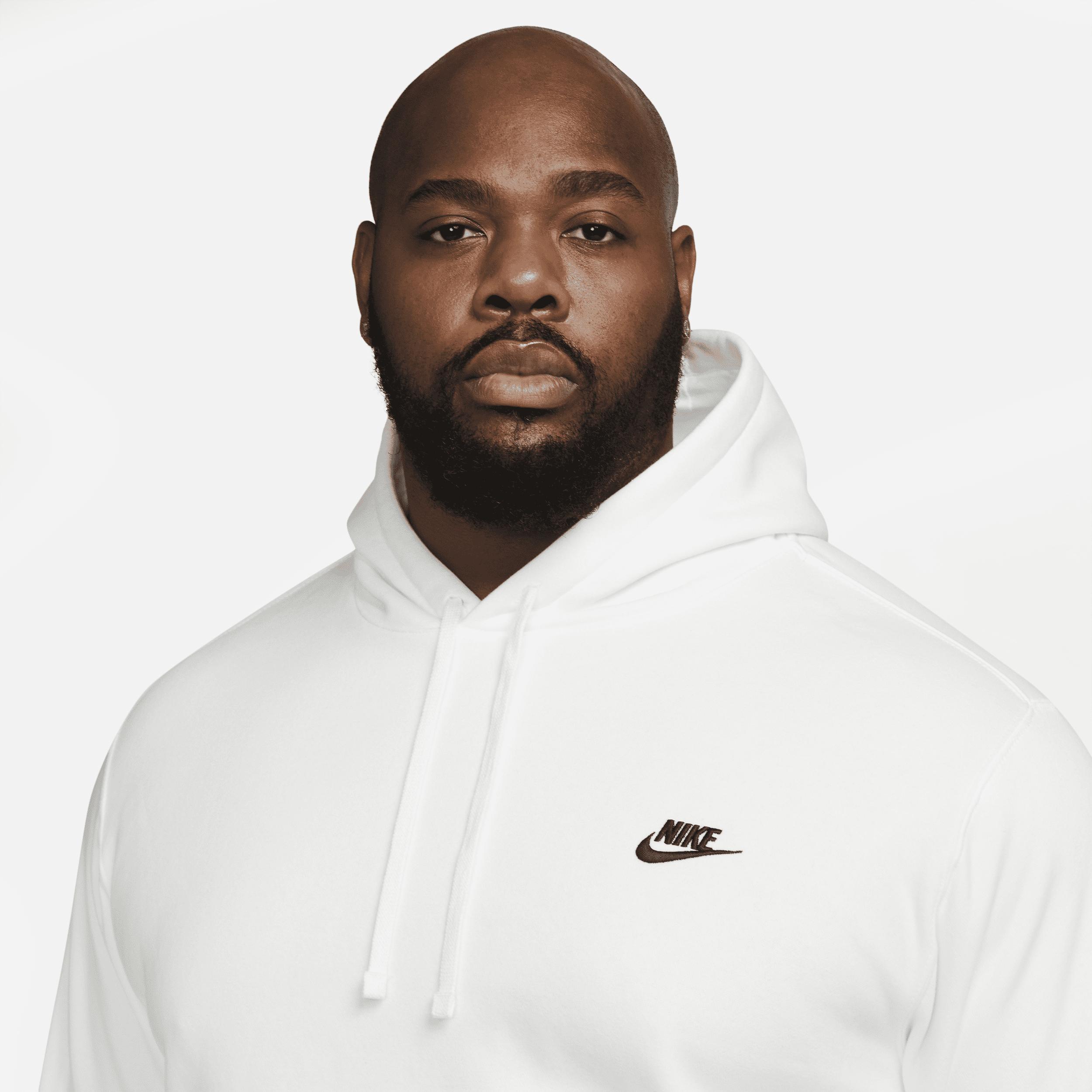 Big & Tall Nike Sportswear Club Fleece Pullover Hoodie, Men's, Size: XXL Tall, White Product Image
