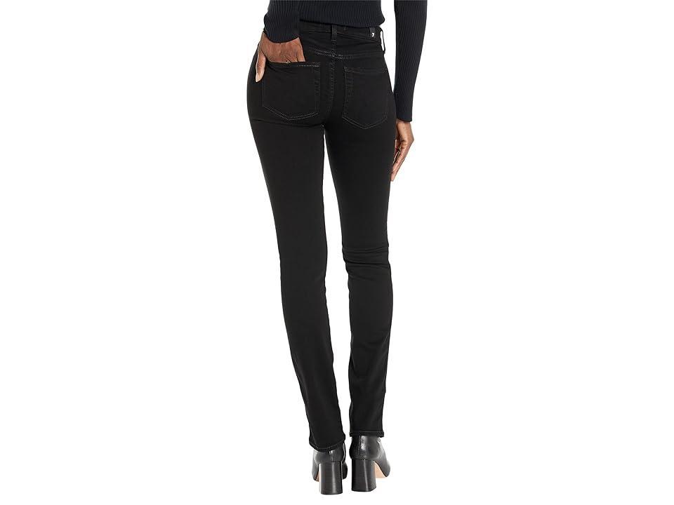 7 For All Mankind Kimmie Mid Rise Straight Jeans in Rinse Black Product Image