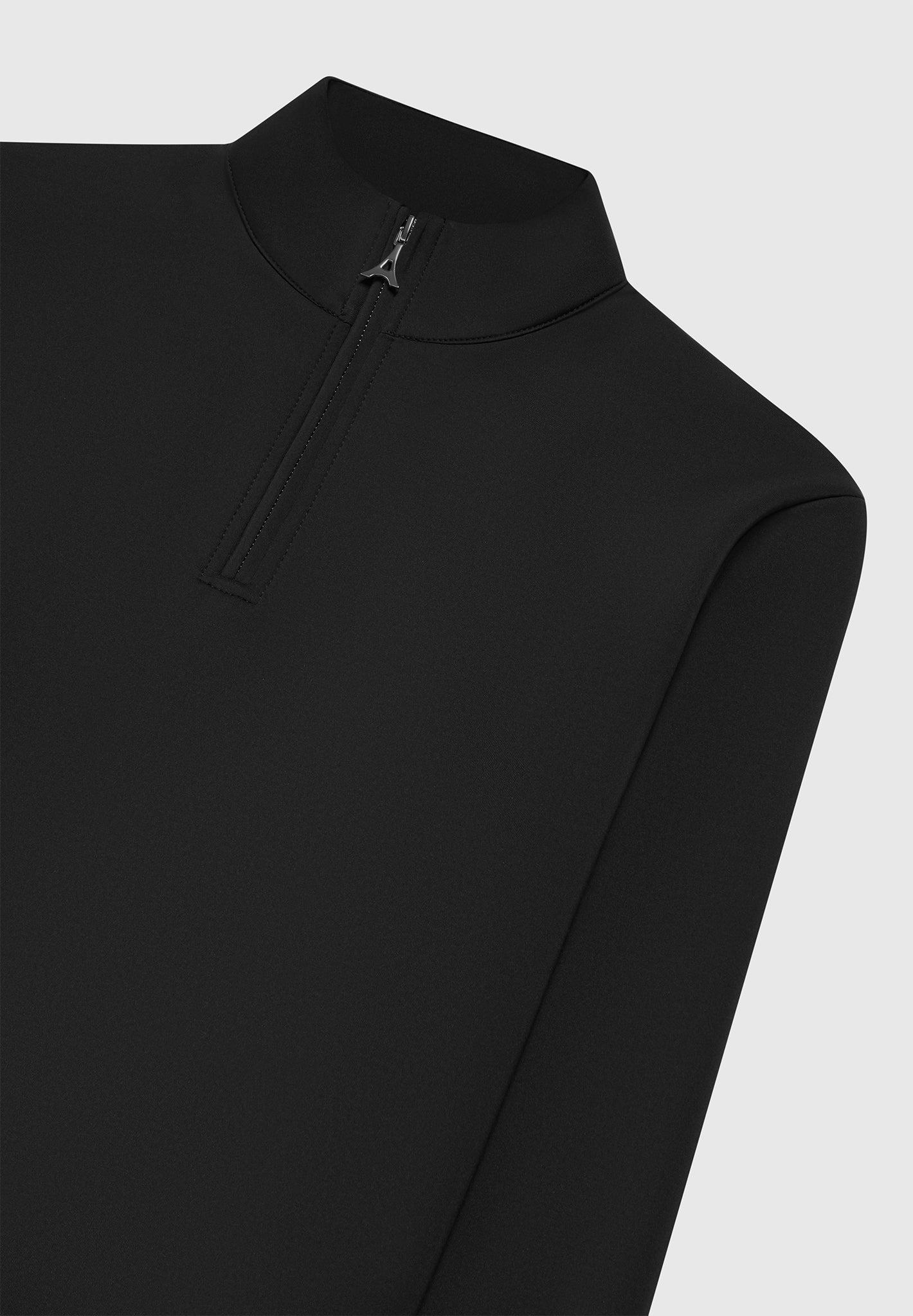 Éternel Neoprene High Neck Zip Jumper - Black Male Product Image