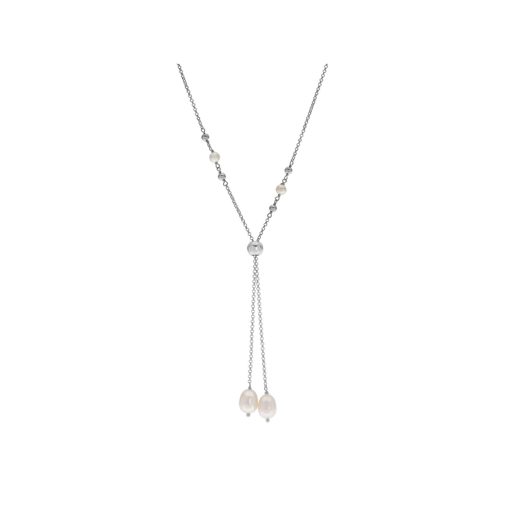 PearLustre by Imperial Freshwater Cultured Pearl Bolo Necklace, Womens, Sterling Product Image