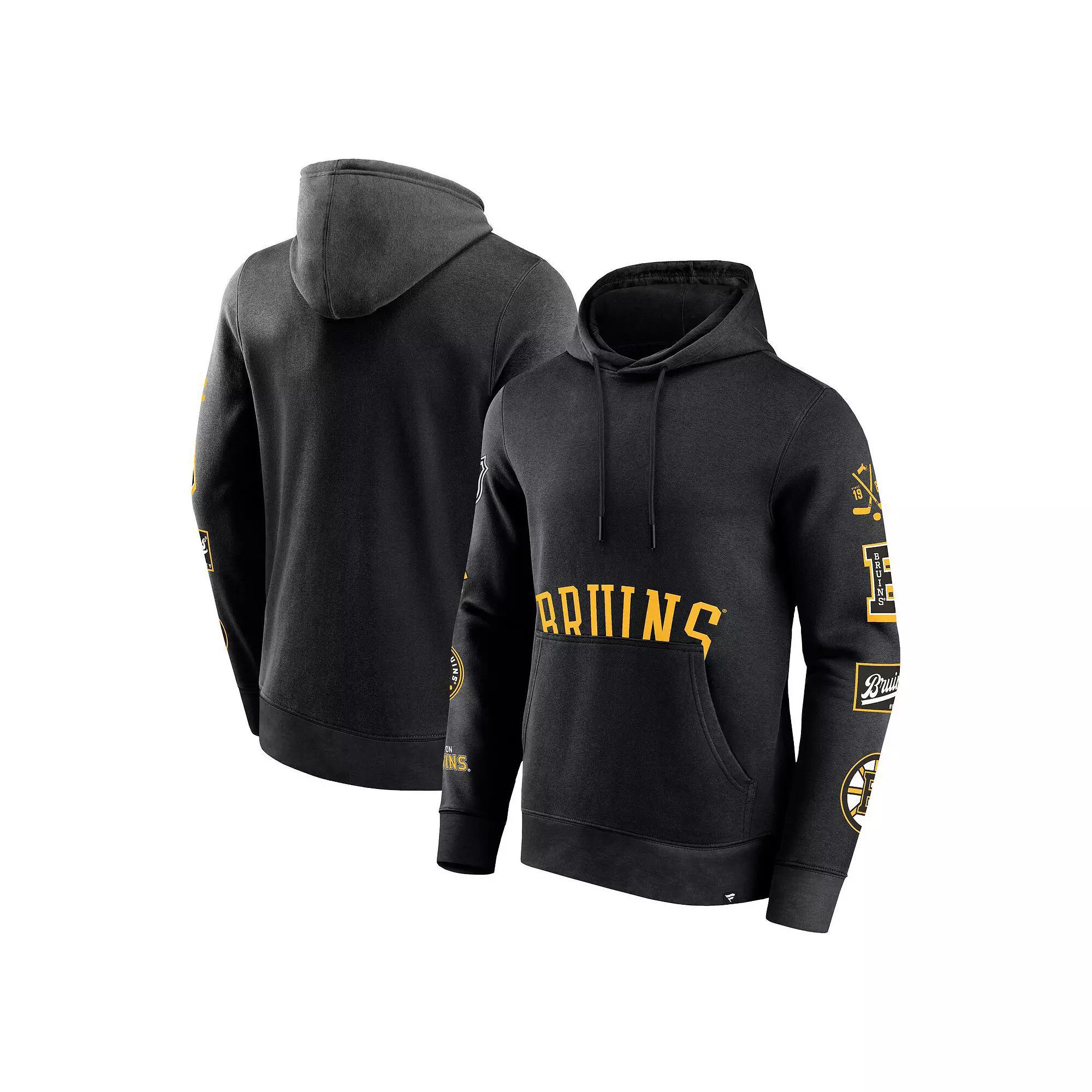 Mens Fanatics Branded Boston Bruins Wild Winner Fleece Pullover Hoodie Product Image