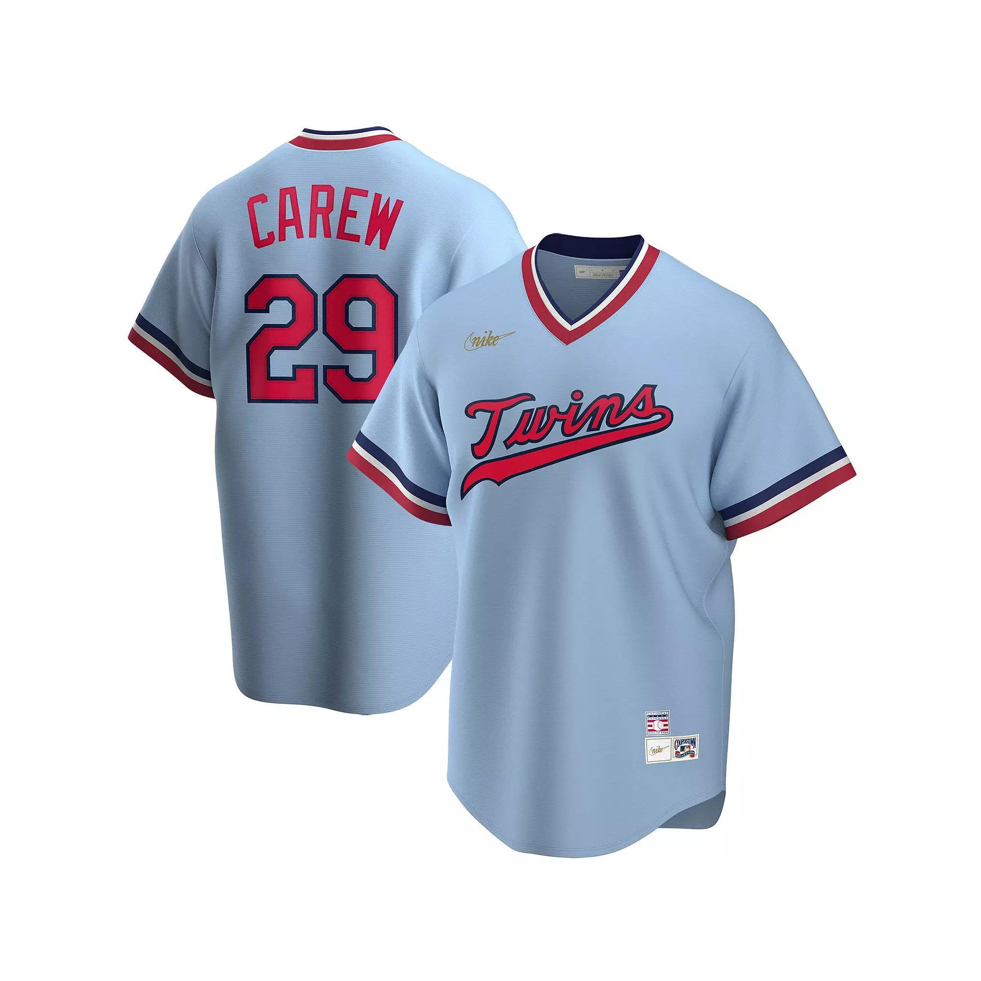 Mens Nike Rod Carew Blue Minnesota Twins Road Cooperstown Collection Player Jersey Product Image