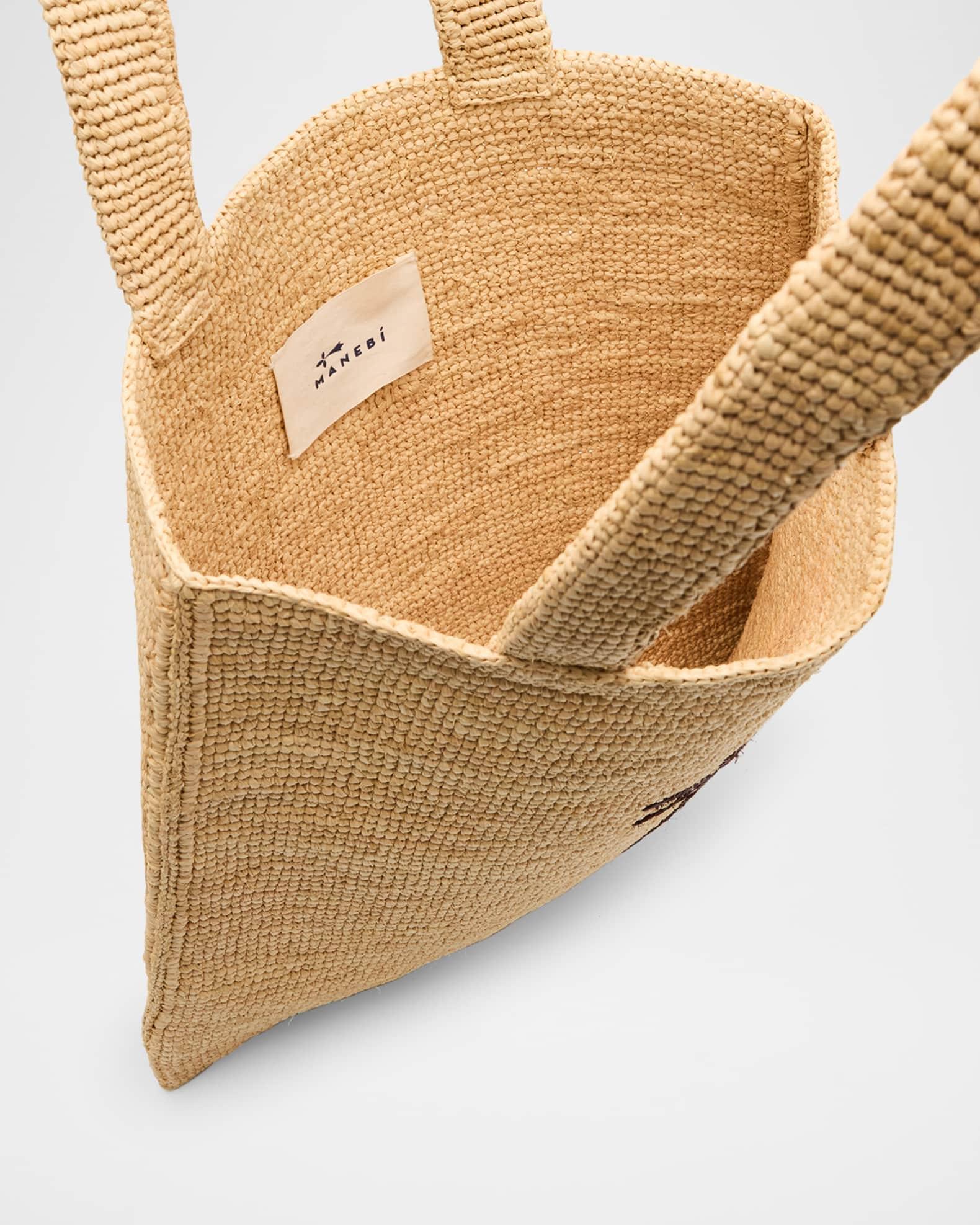 Palm Tree Raffia Tote Bag Product Image