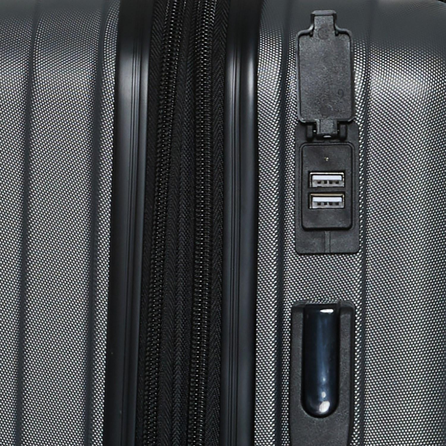 Brookstone 21” Nelson Carry-On Spinner Suitcase - Hardside, Expandable, Charcoal Product Image