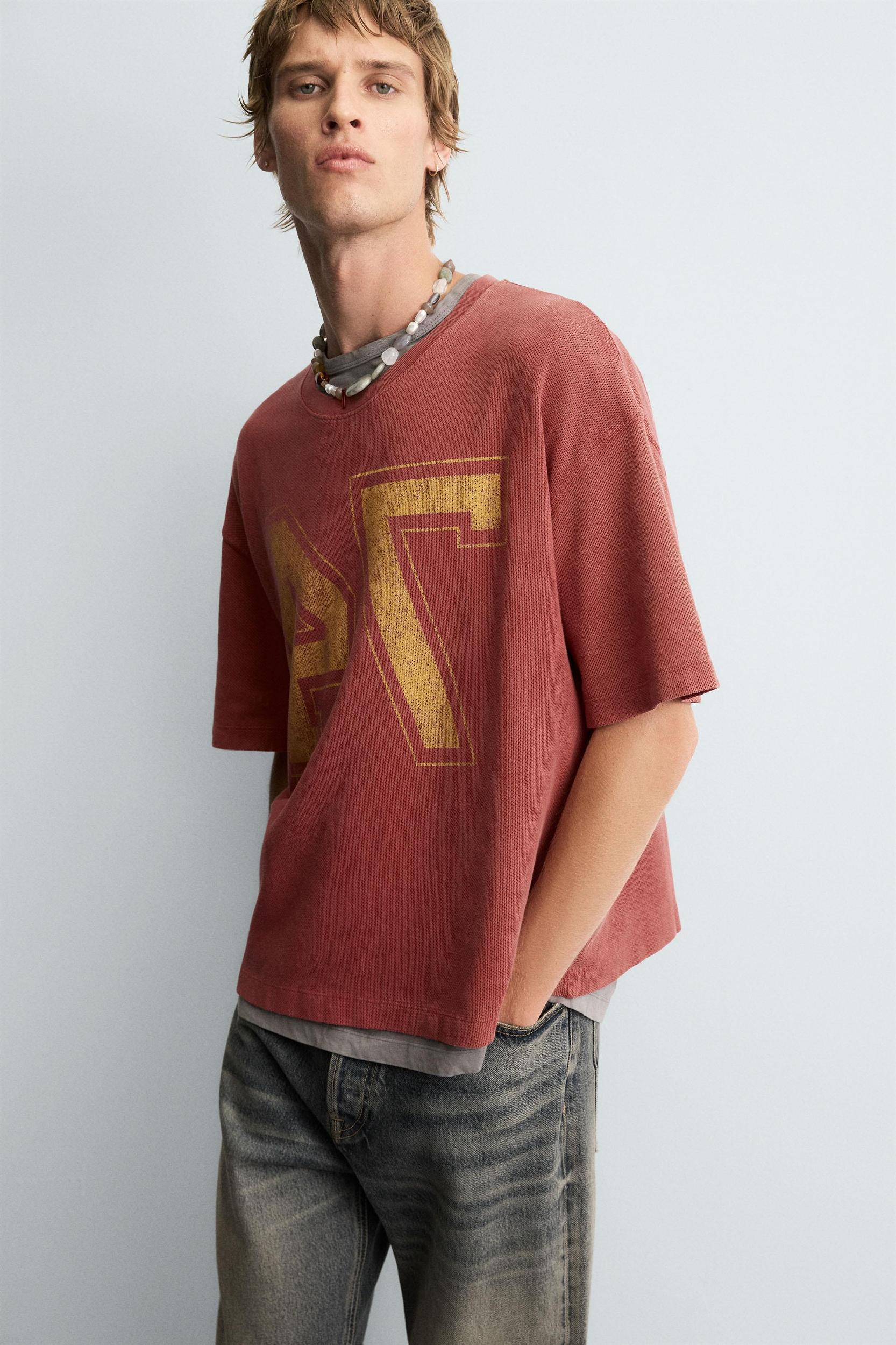 VARSITY OPEN WEAVE T-SHIRT Product Image