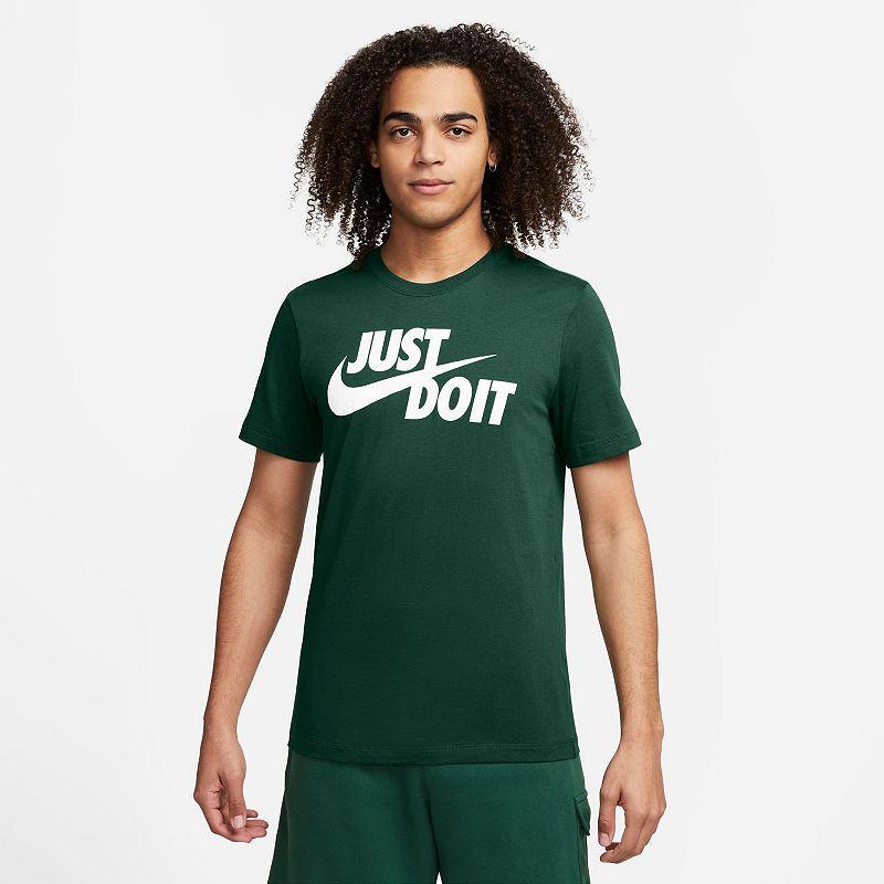 Men's Nike "Just Do It" Logo Tee, Size: Small, Black White Product Image