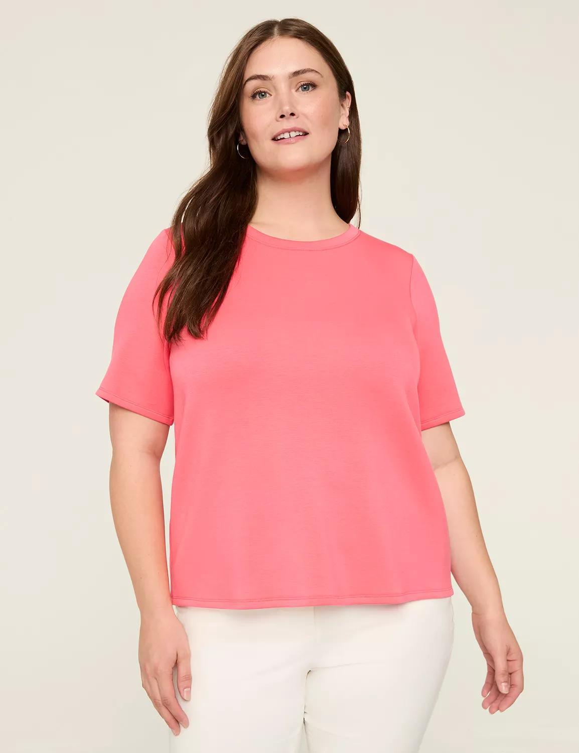 Journey Elbow-Sleeve Crew-Neck Top Product Image