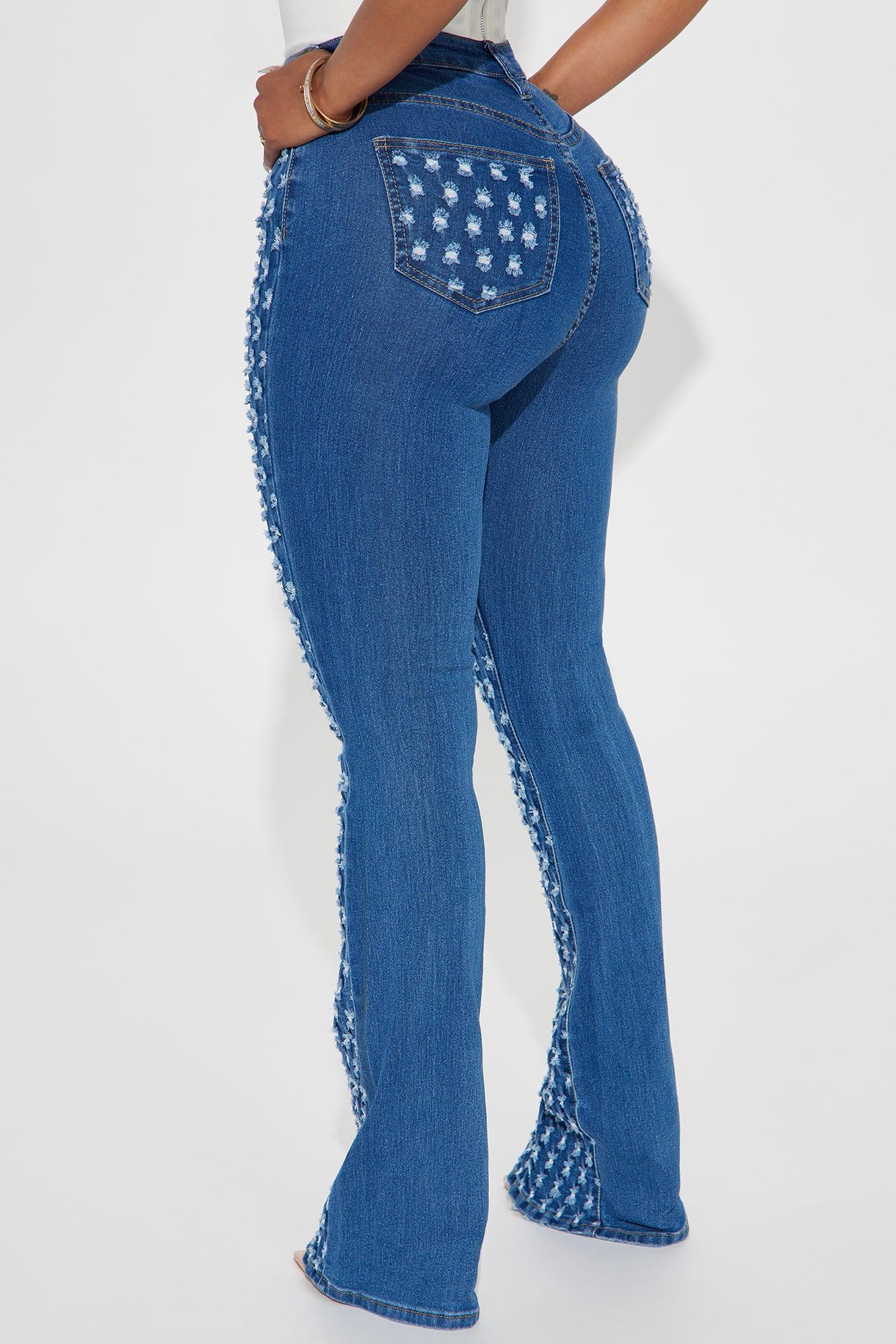 Get Close To Me Stretch Flare Jeans - Medium Wash Product Image
