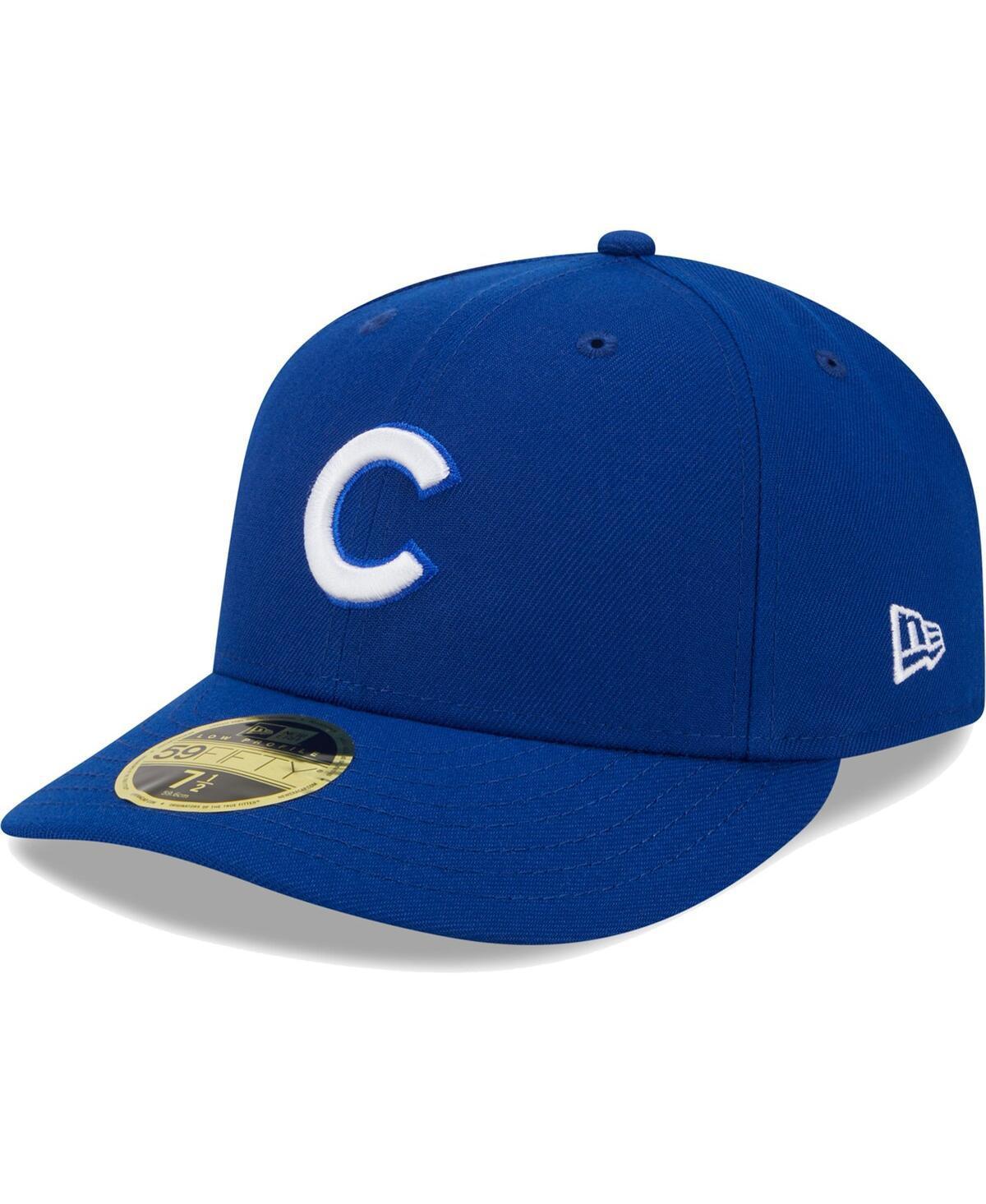 Mens New Era Royal Chicago Cubs White LogoLow Profile 59FIFTY Fitted Hat Product Image