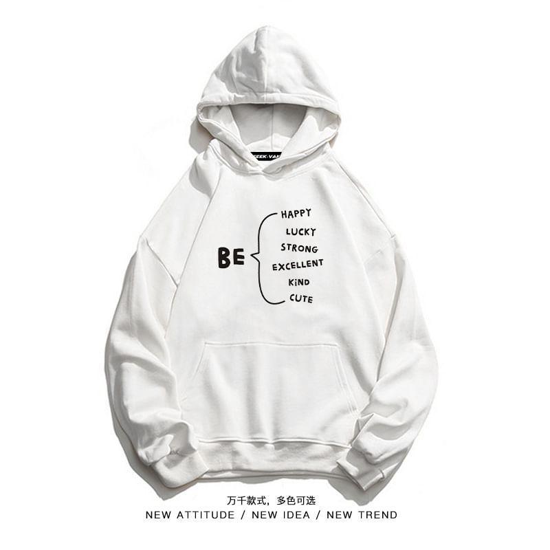Cartoon Print Pocket Detail Oversized Hoodie Product Image