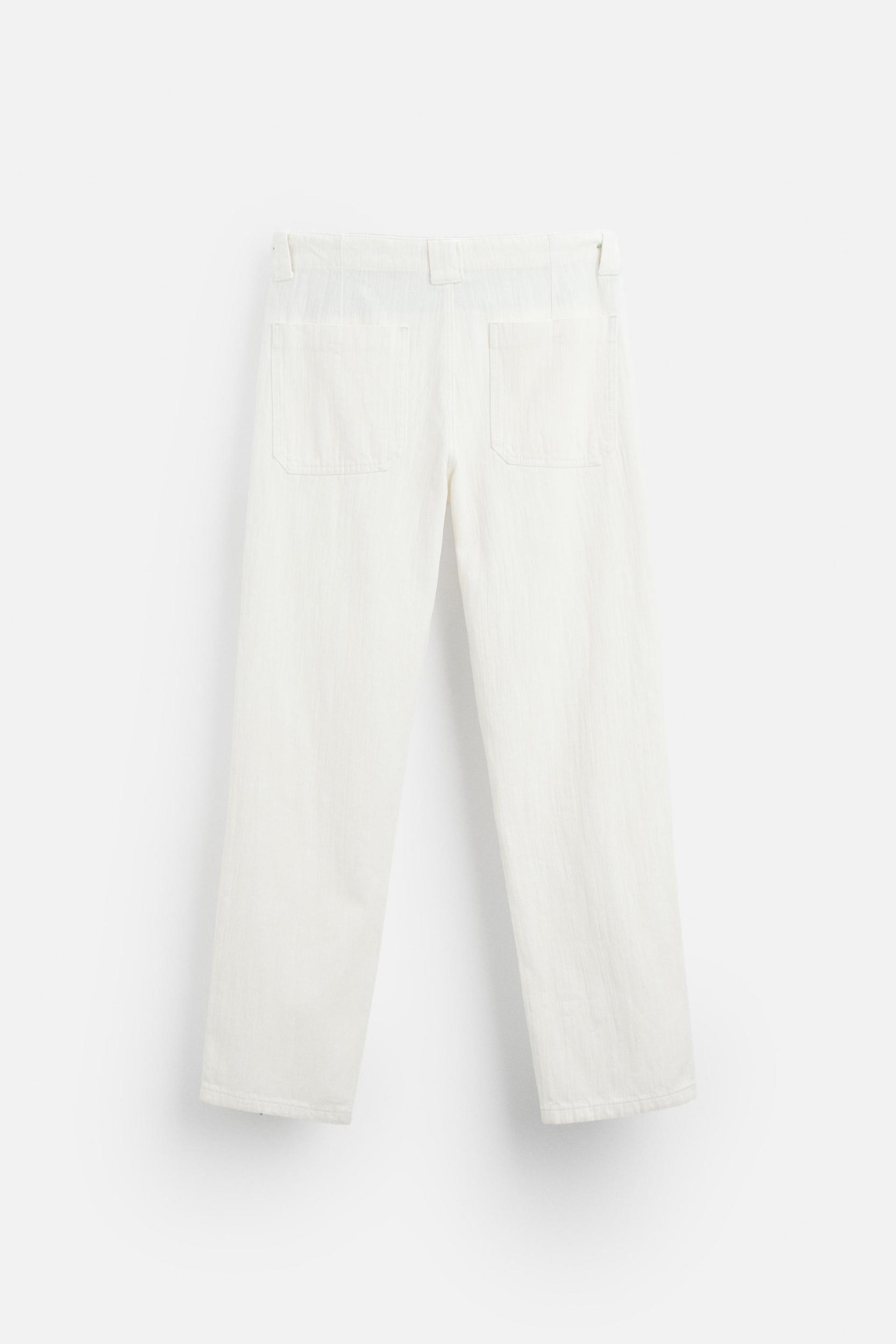 TEXTURED DENIM CHINO PANTS Product Image