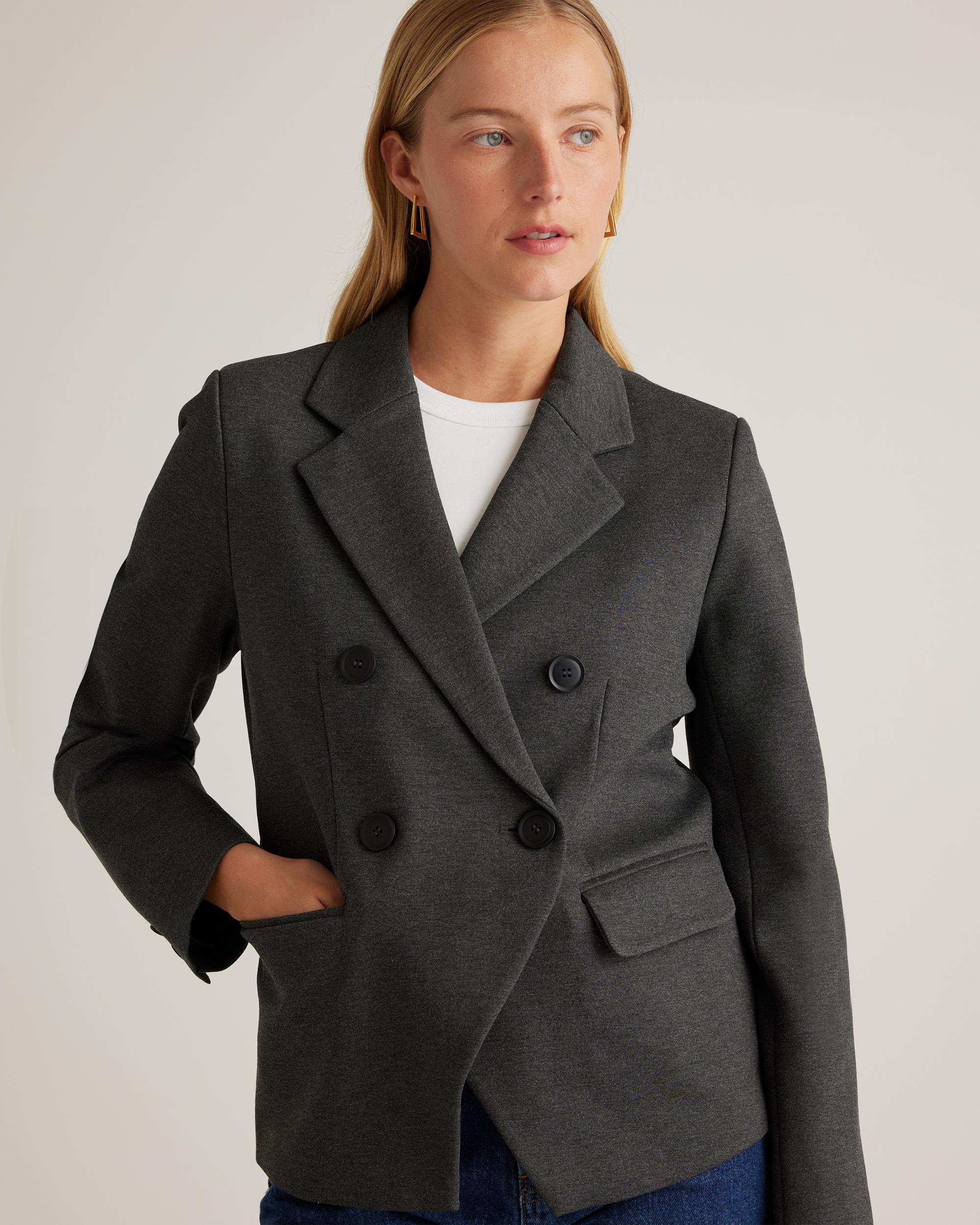 Quince | Women's Ultra-Stretch Ponte Double Breasted Blazer Size XL, Rayon Product Image