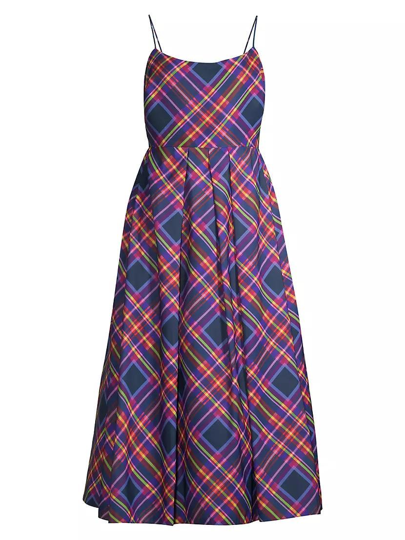 Audra Plaid Midi-Dress Product Image